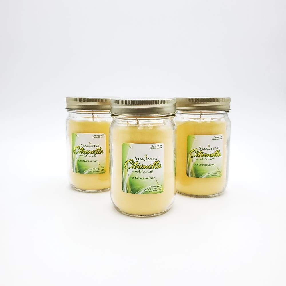 LumaBase 3-Pack 3-Wick Yellow Tabletop Citronella Candle in the ...