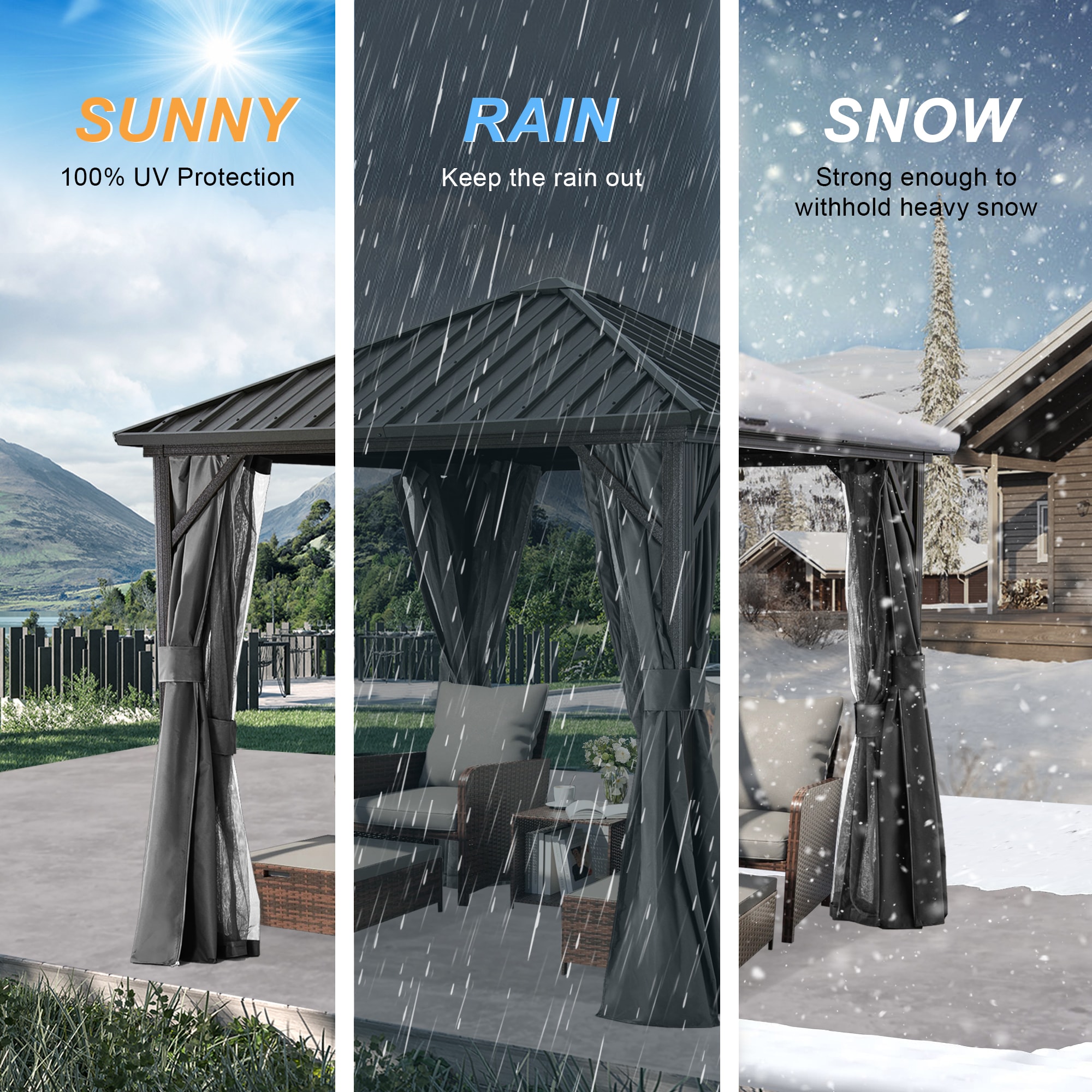 ABCCANOPY 9USLS6923A22TA55GYFH Wood-Resin-Gazebos - View #4