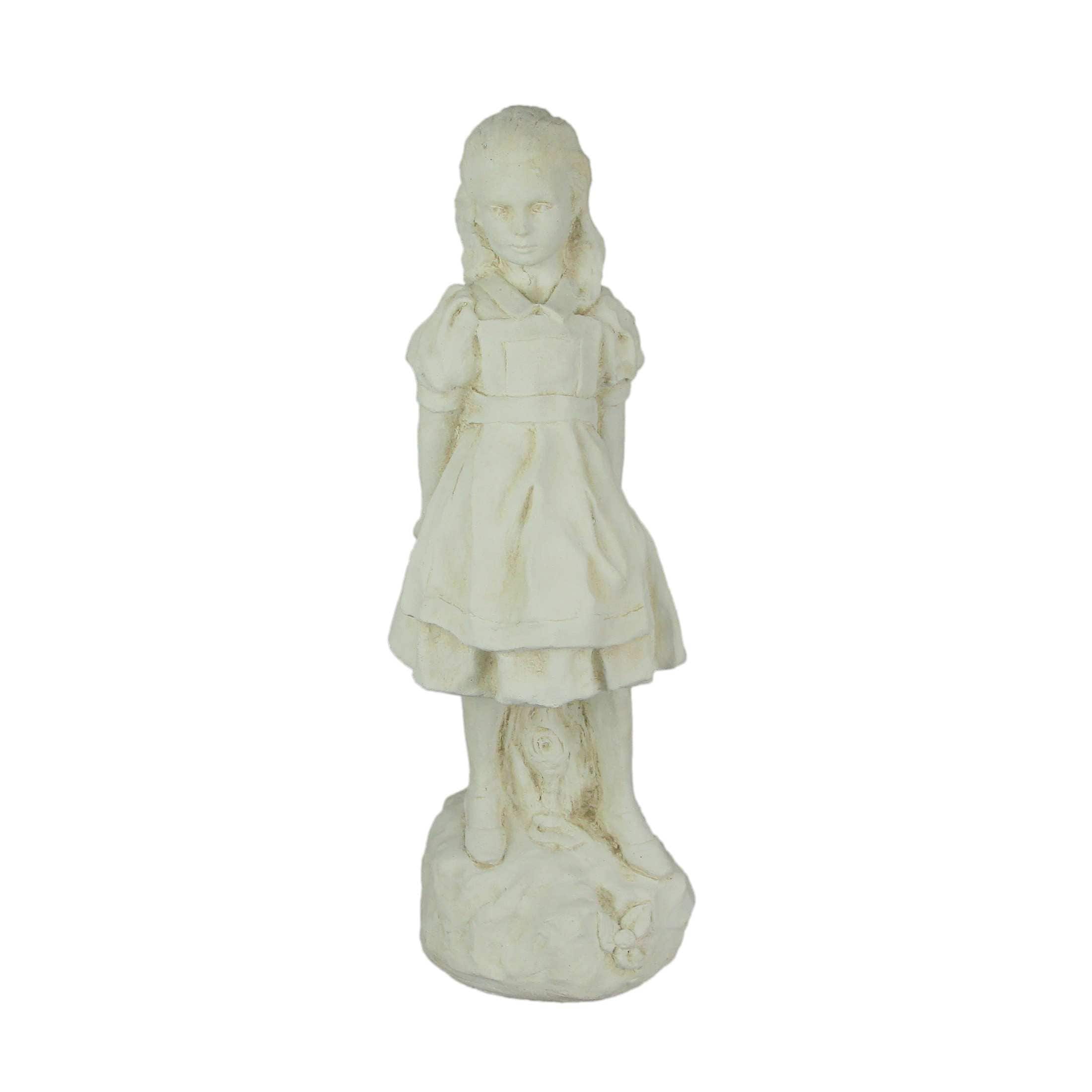 Things2Die4 72-6003-24 Alice in Wonderland Antique White Finish Statue 19.5 Inches High-CEMENT