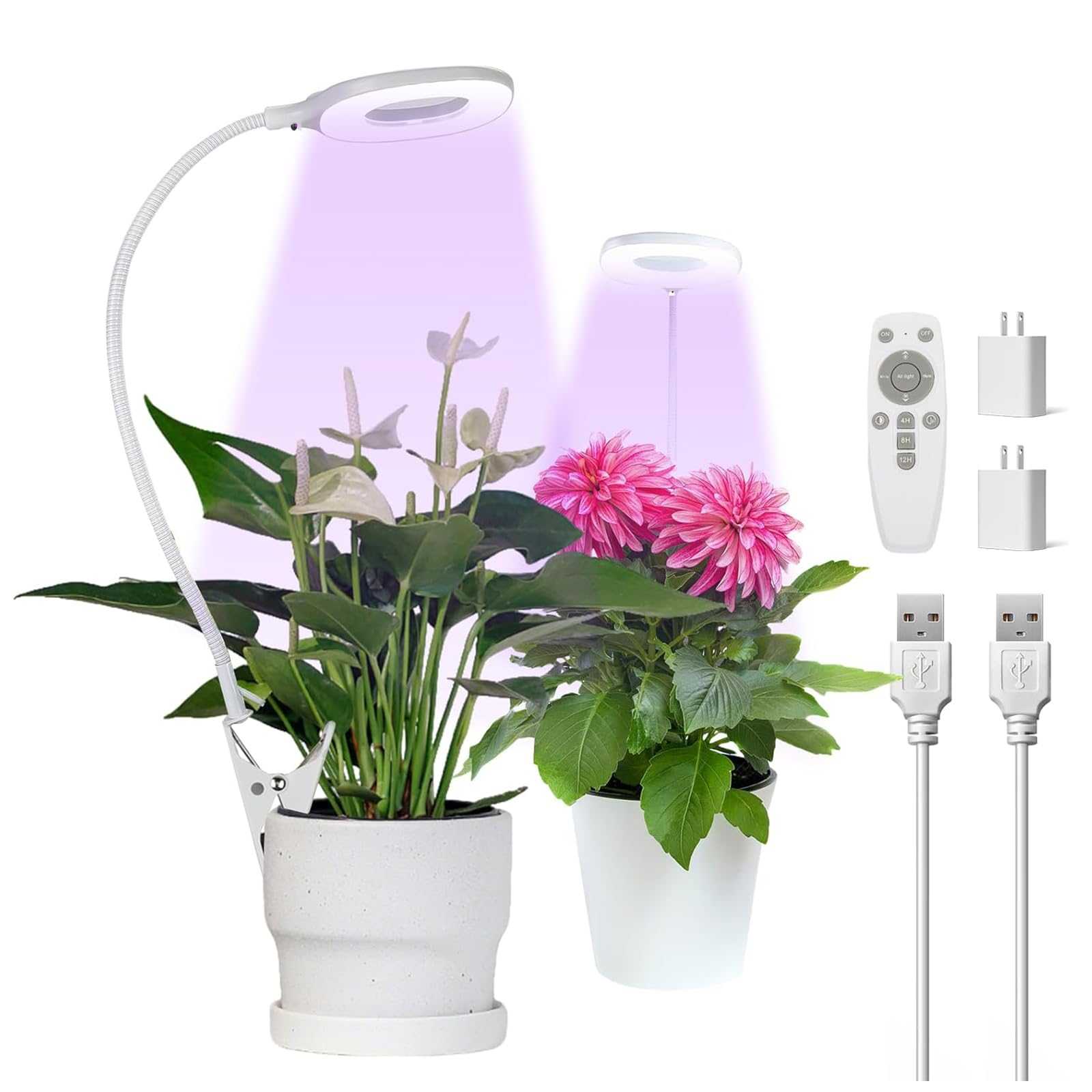 IUEST Full Spectrum Grow Lights for Indoor Plants Clip On with ...