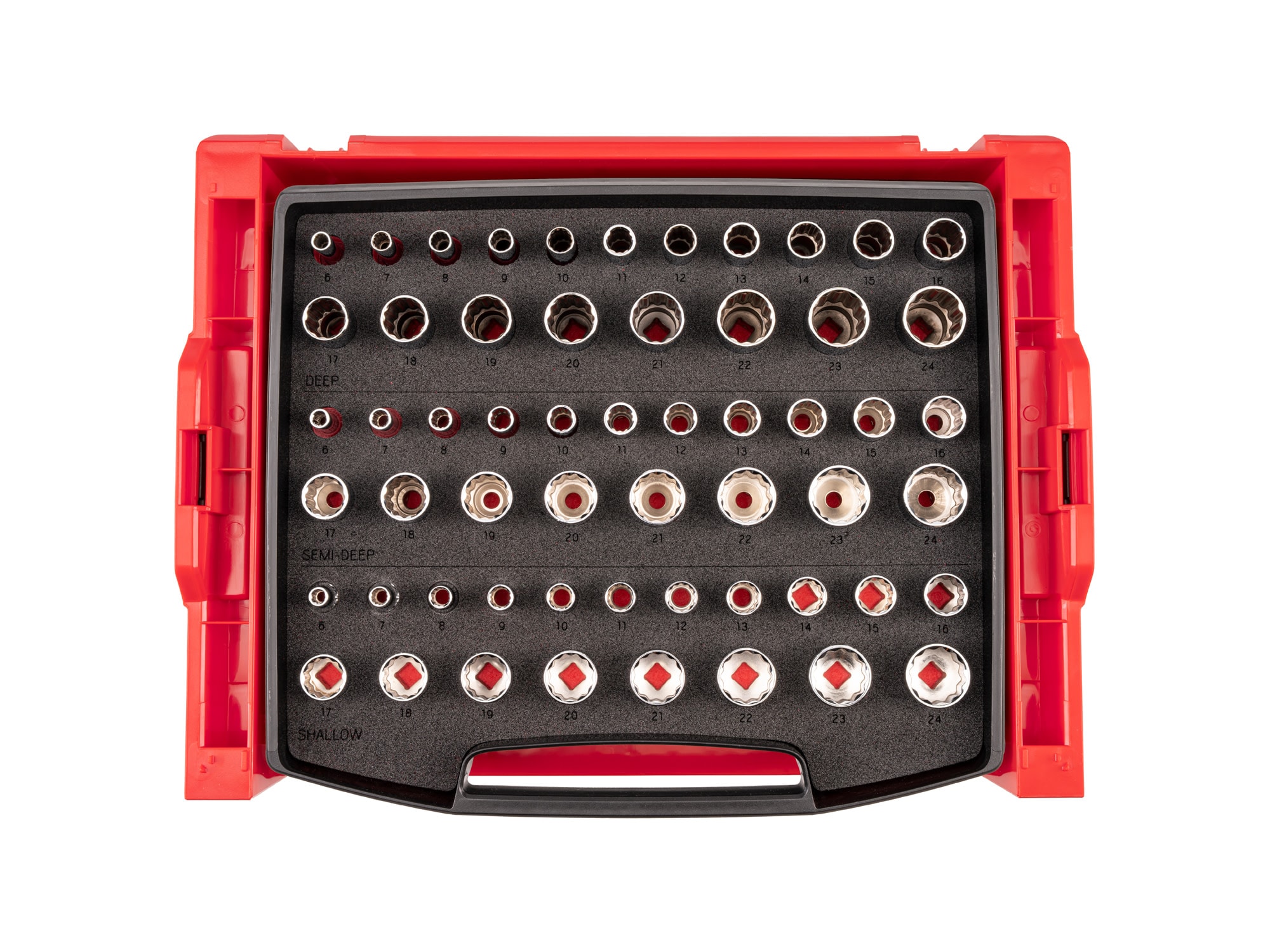 TEKTON 3/8-in Drive Metric Shallow/Deep Socket Set 57 -Pieces