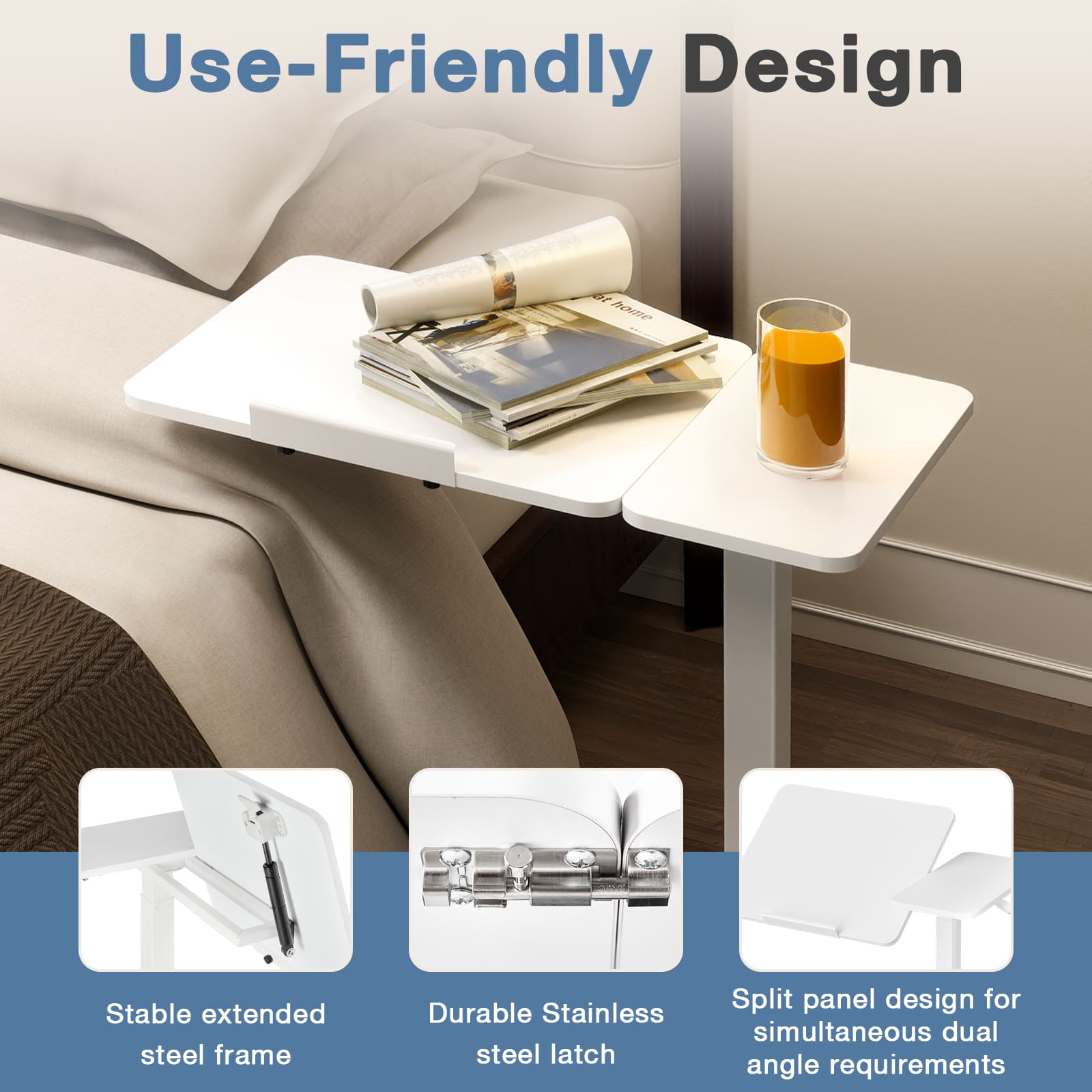 Sweetcrispy L-D-CFZ02-WT Bed-Handles - View #3