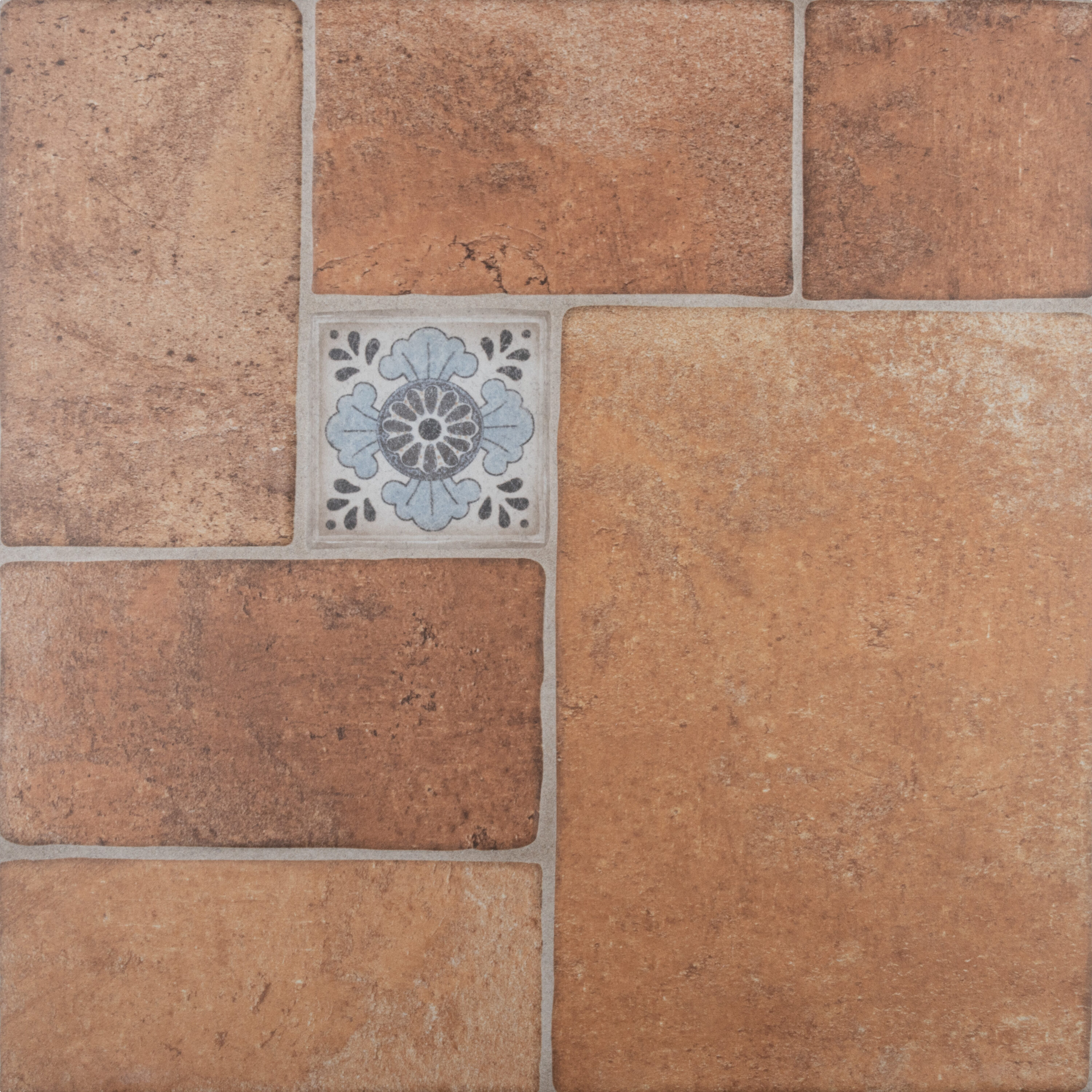 Affinity Tile S1FPM18TVCO Sample- Tovar Cotto 9-in x 9-in Matte Ceramic Stone Look Floor and Wall Tile