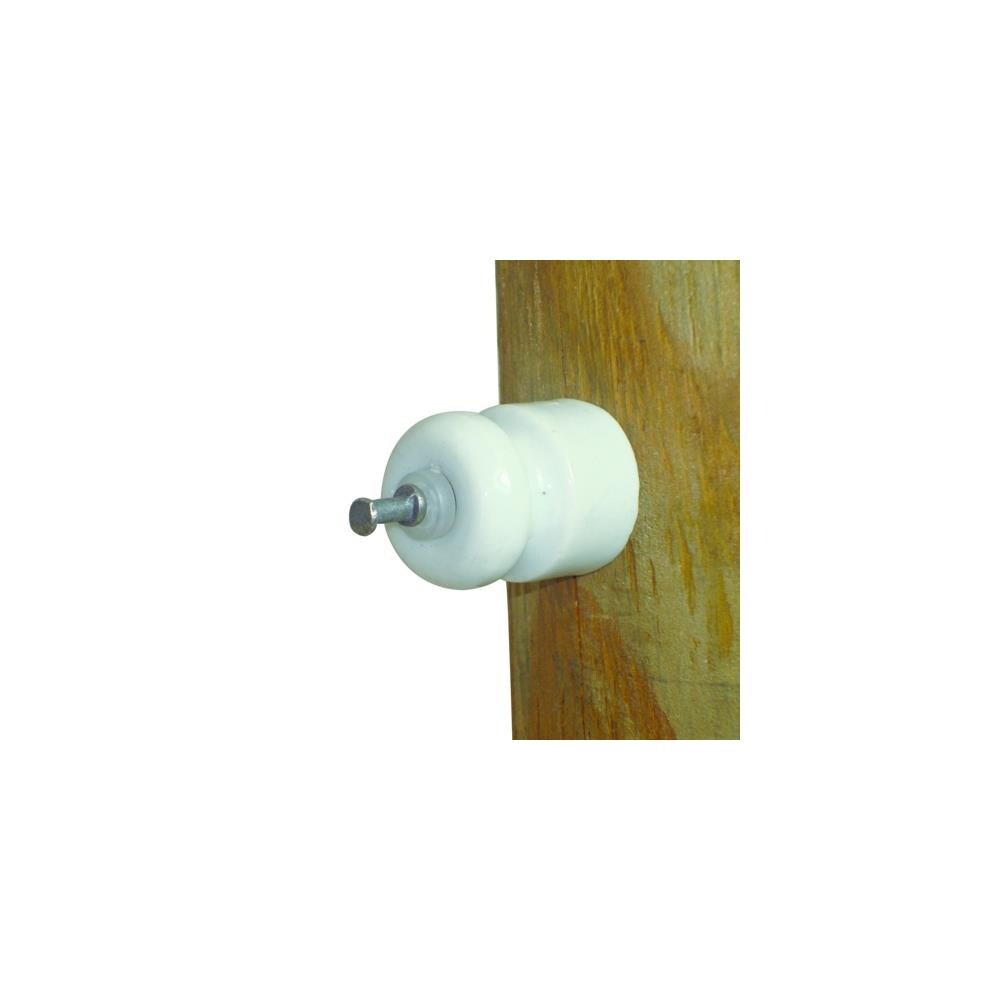 Field Guardian Porcelain Insulator with Nail and Washer