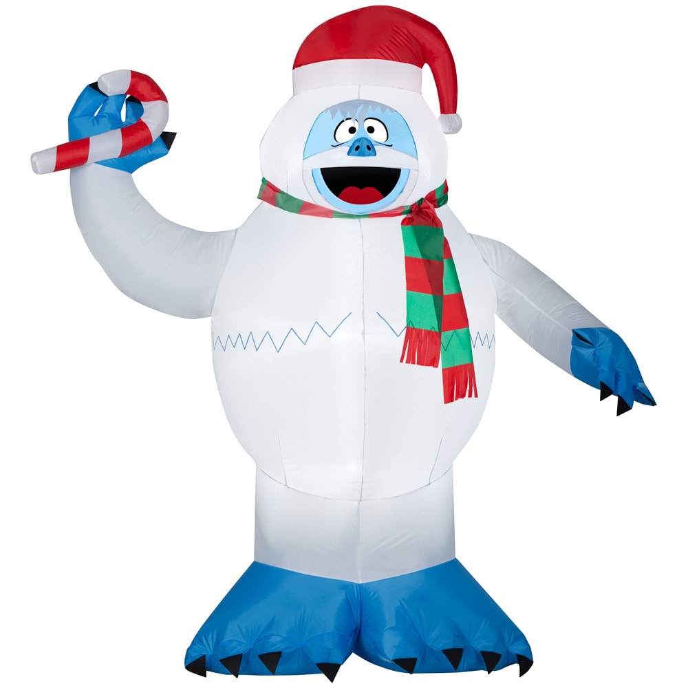 Gemmy 9.5' Airblown Christmas Inflatable Yeti with Santa Hat Scarf
