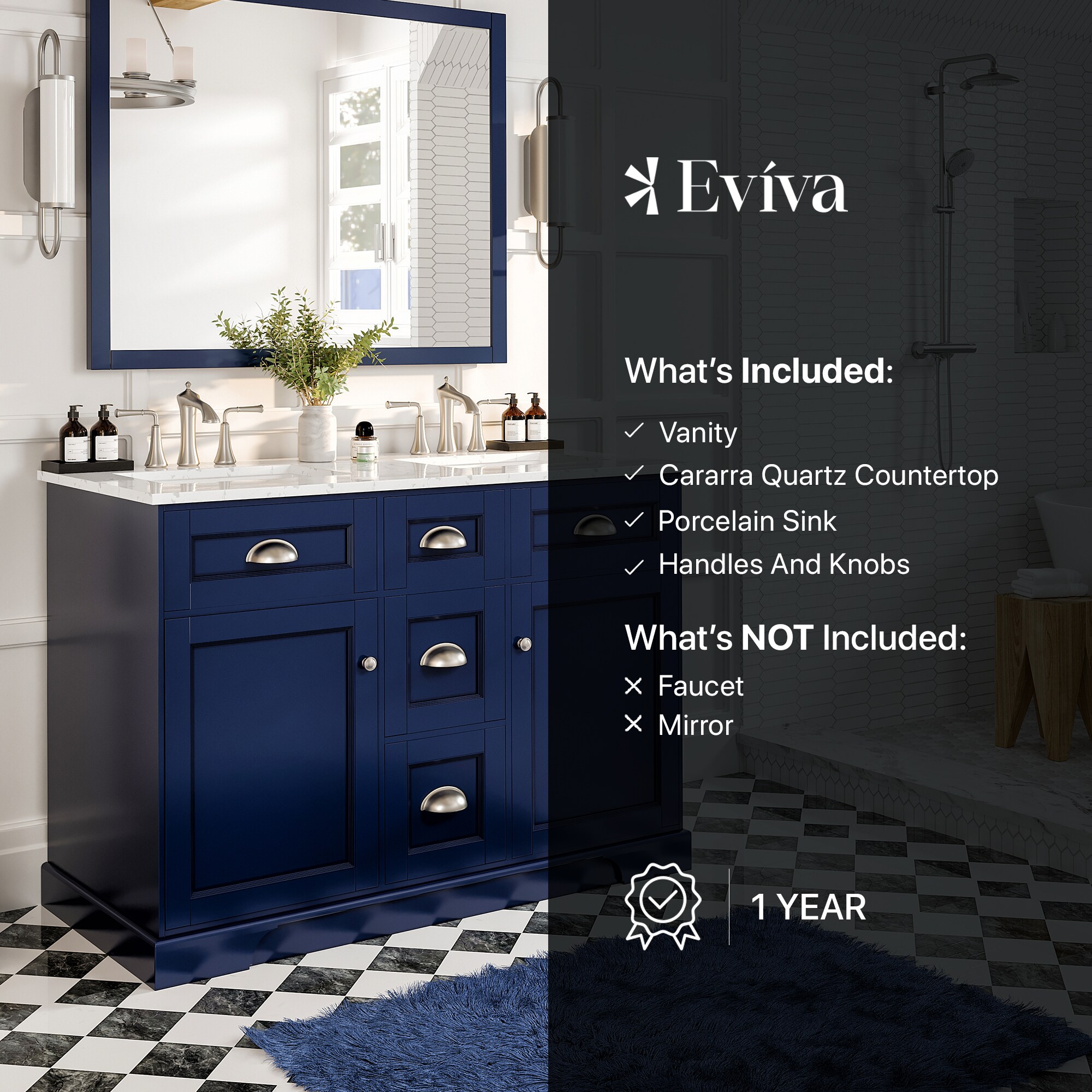 Eviva EVVN666-48BLU-DS Bath-Vanity-Combo - View #7
