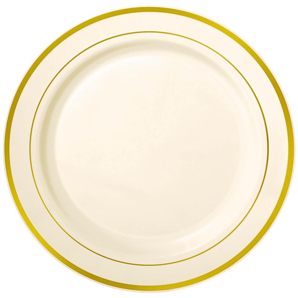 Amscan 20-Pack Gold Plastic Disposable Dinner Plates at Lowes.com