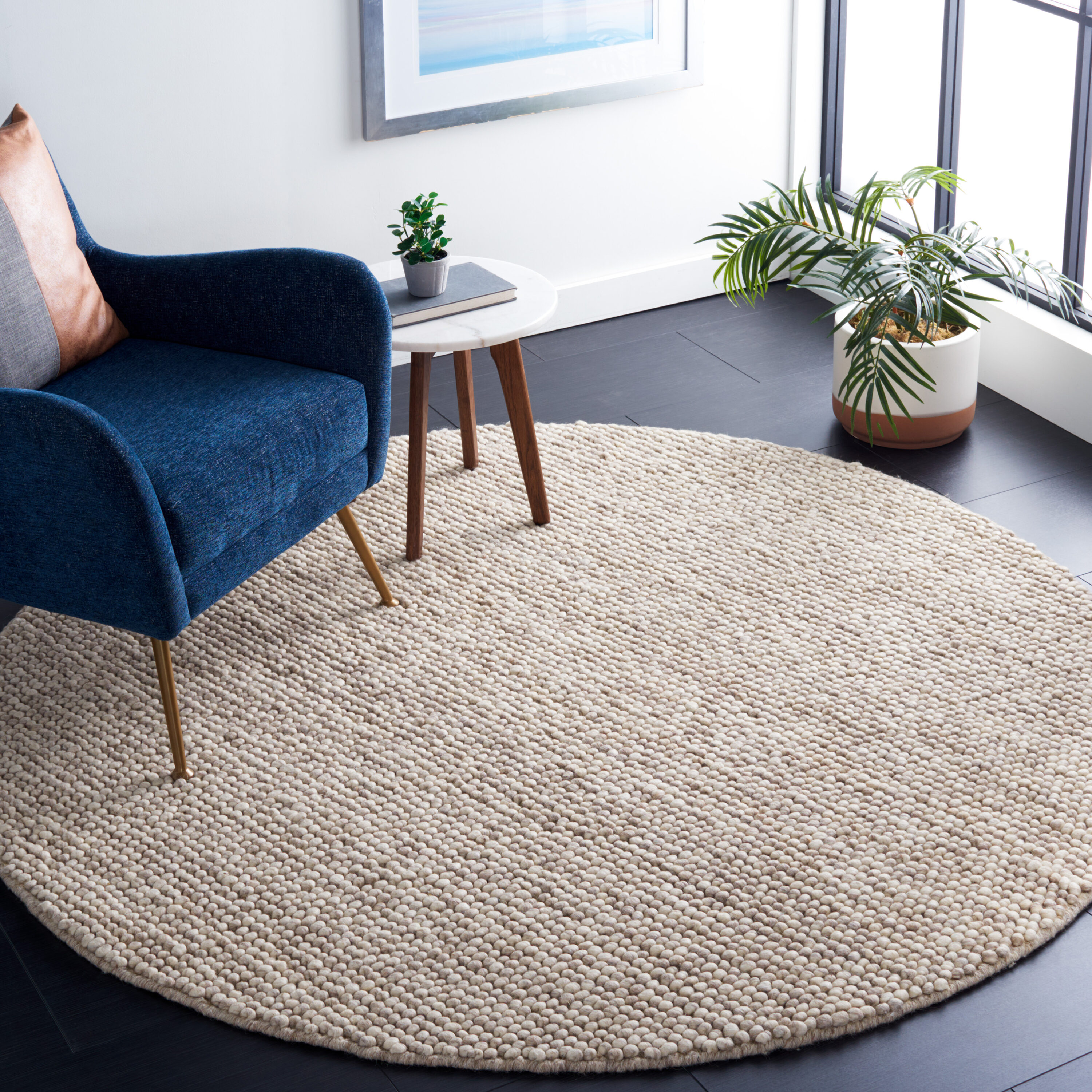 Safavieh NAT620B-6R Natura 620B Beige Modern Round 6ft x 6ft Rug