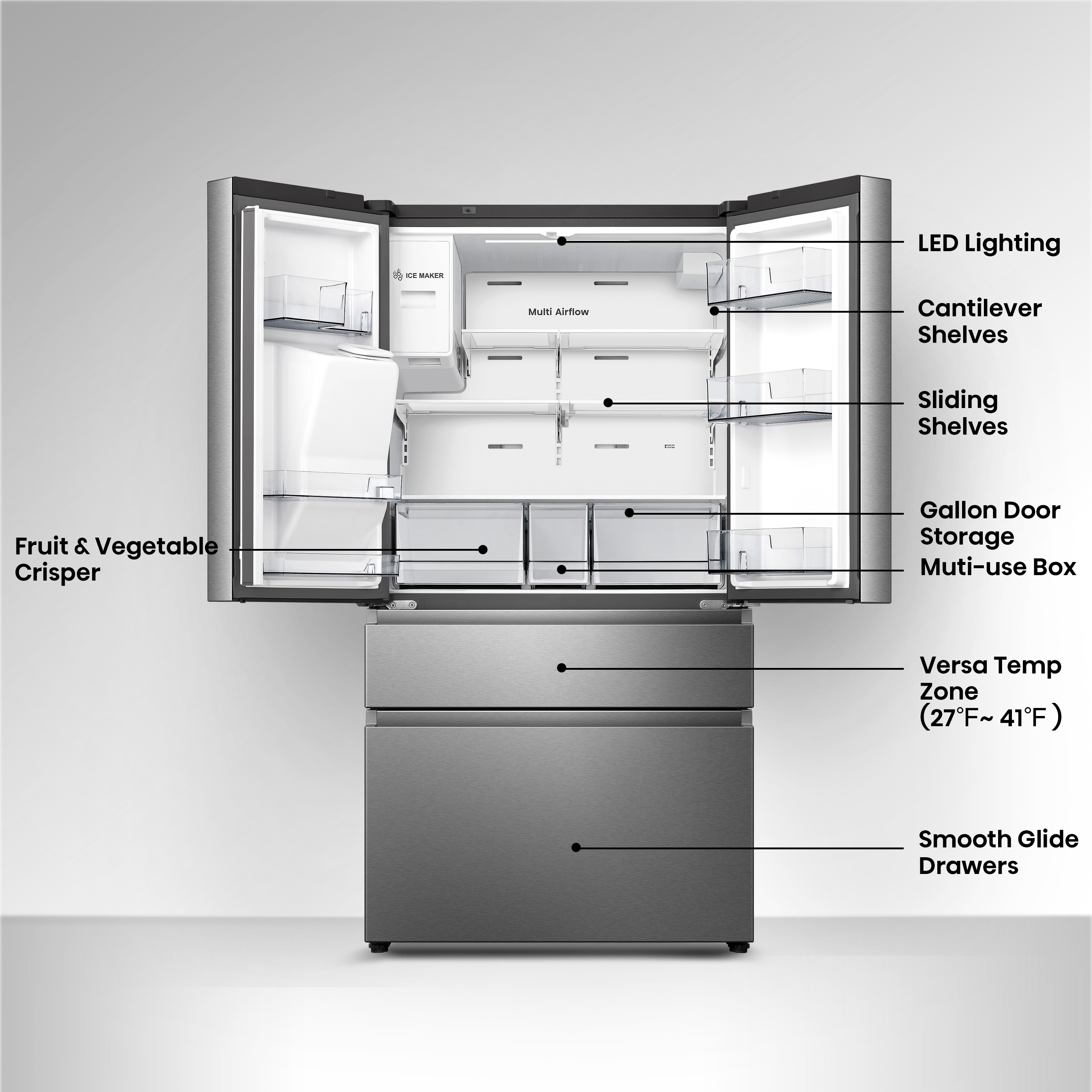 Hisense HRM260N6TSE French-Door-Refrigerators - View #9