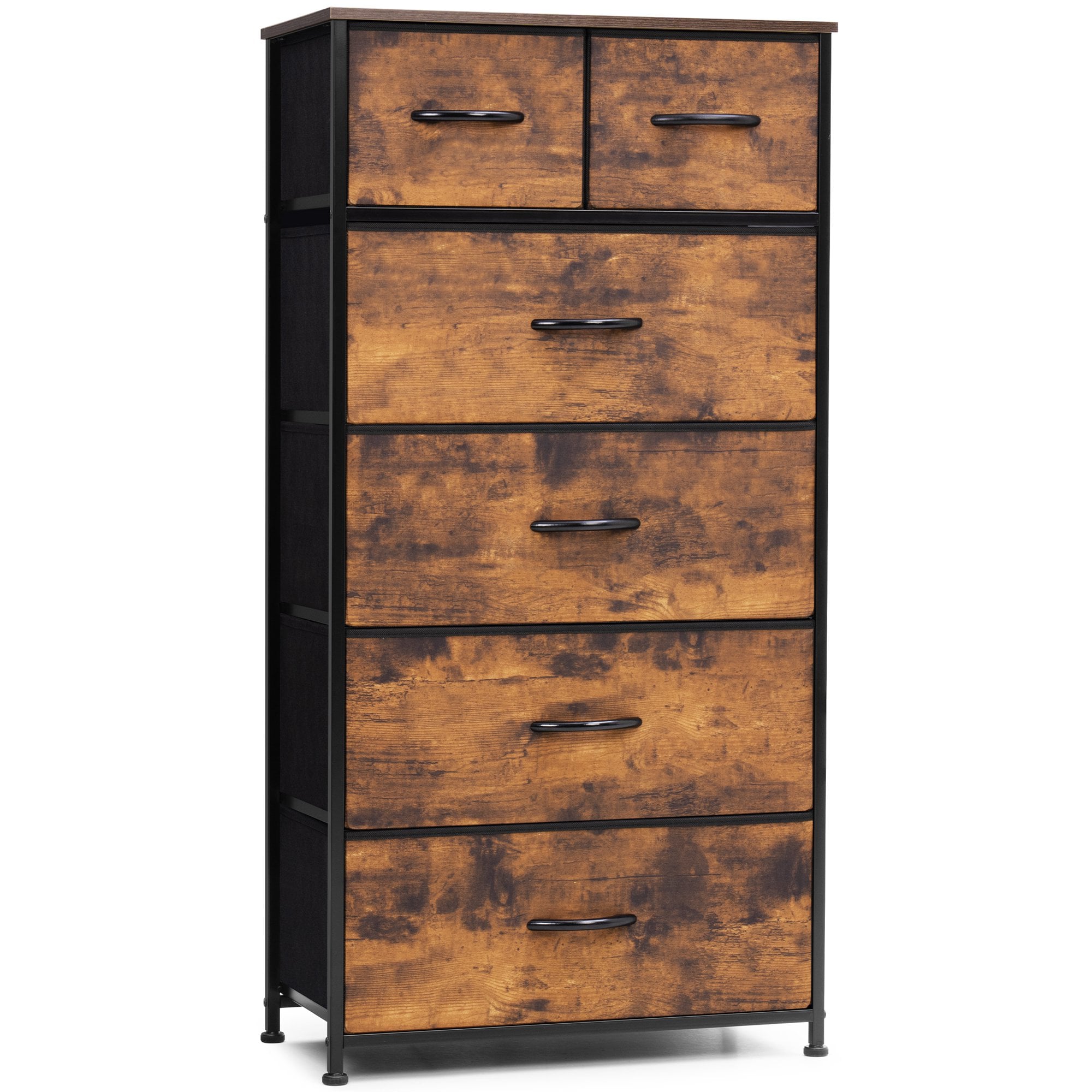 CloudFly CL-HD019RBB Dresser storage tower Copper 6 -Drawer Combo dresser