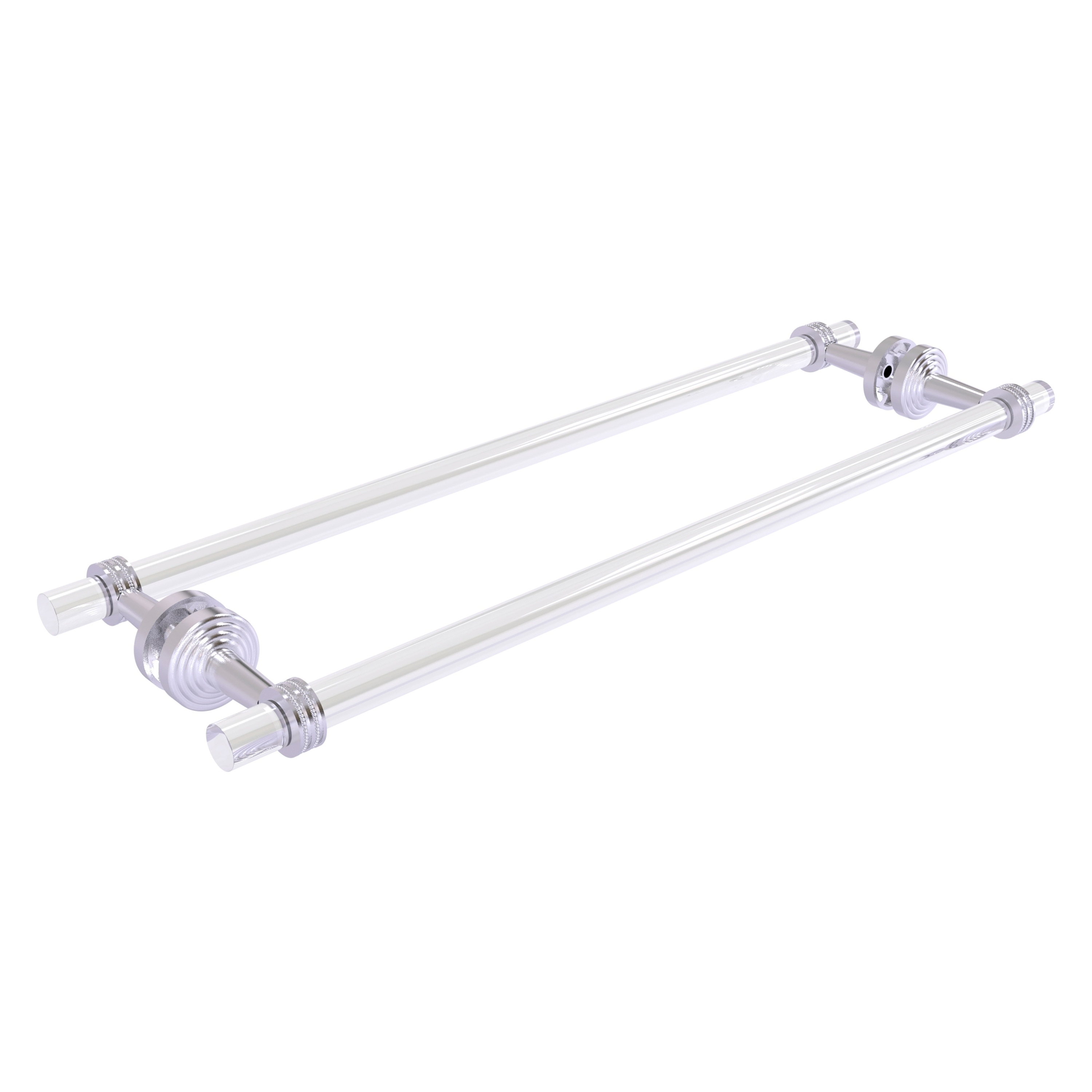 Allied Brass PB-41D-BB-24-SCH Pacific Beach 24-in double Satin Chrome Wall mount Double Towel Bar