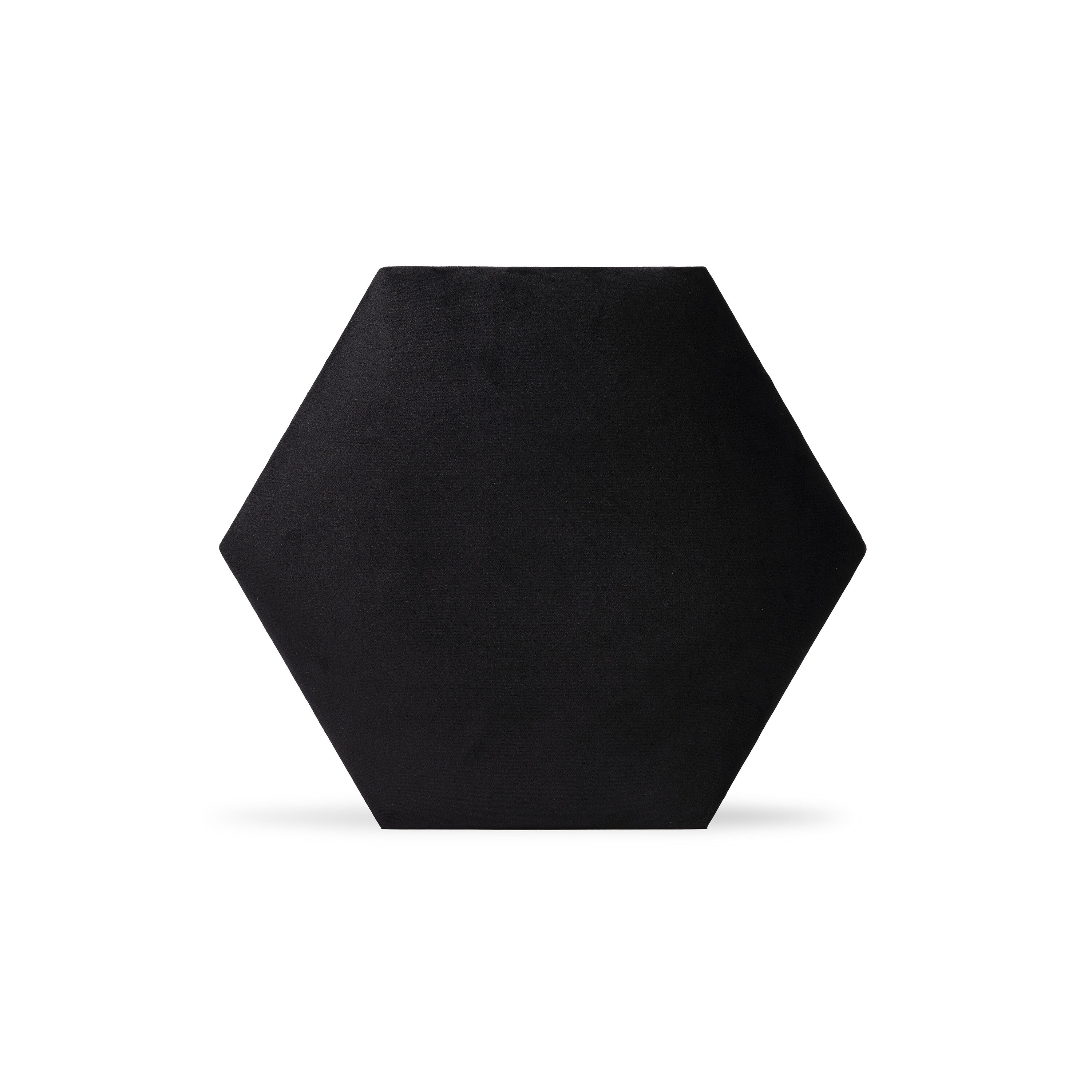 WALL!SUPPLY 20550400 12-in x 12-in Smooth Black Fabric Hexagon Wall Panel ( 2 -Pack, Covers 1.29-sq ft )