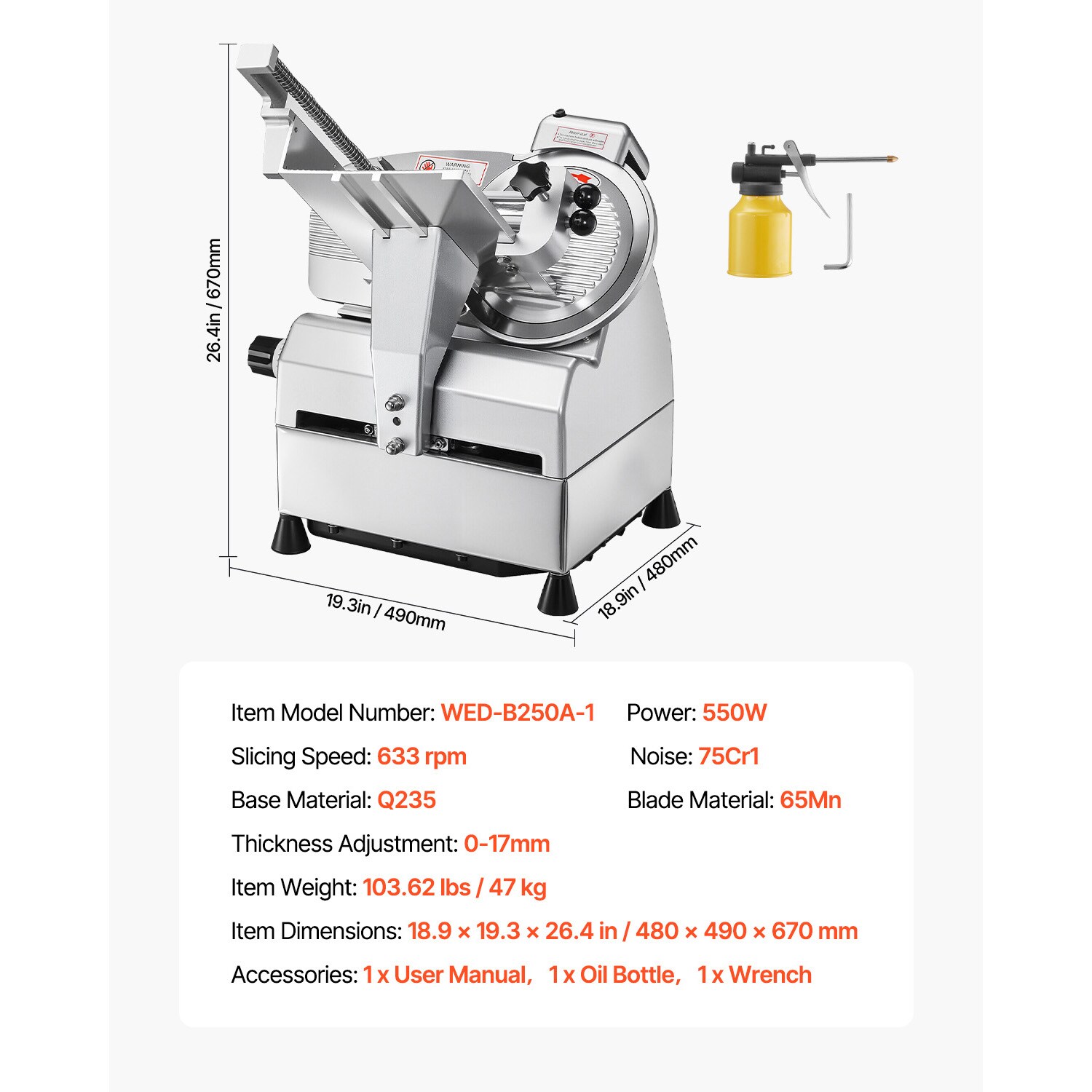 VEVOR SCSYDRQPJ50008311V1 Food-Slicers - View #7