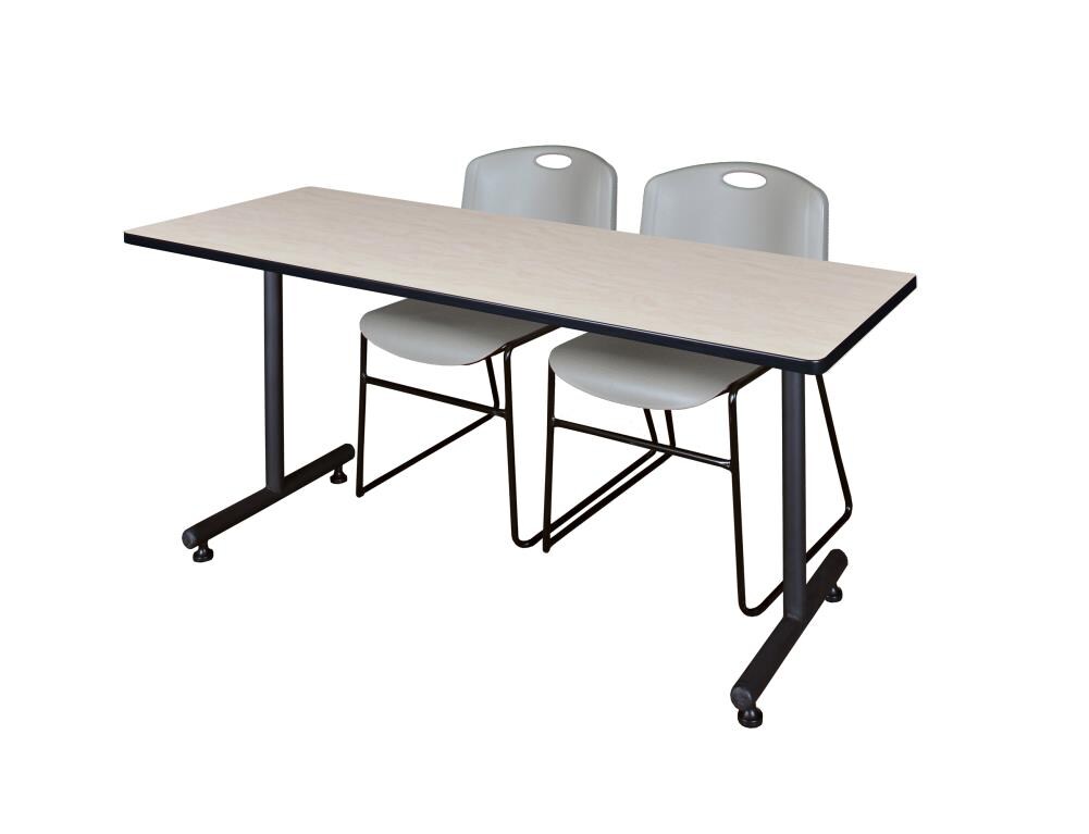 Regency MKTRCT6024PL44GY Training Off-white 4-Person Training Table (60-in W x 29-in H)