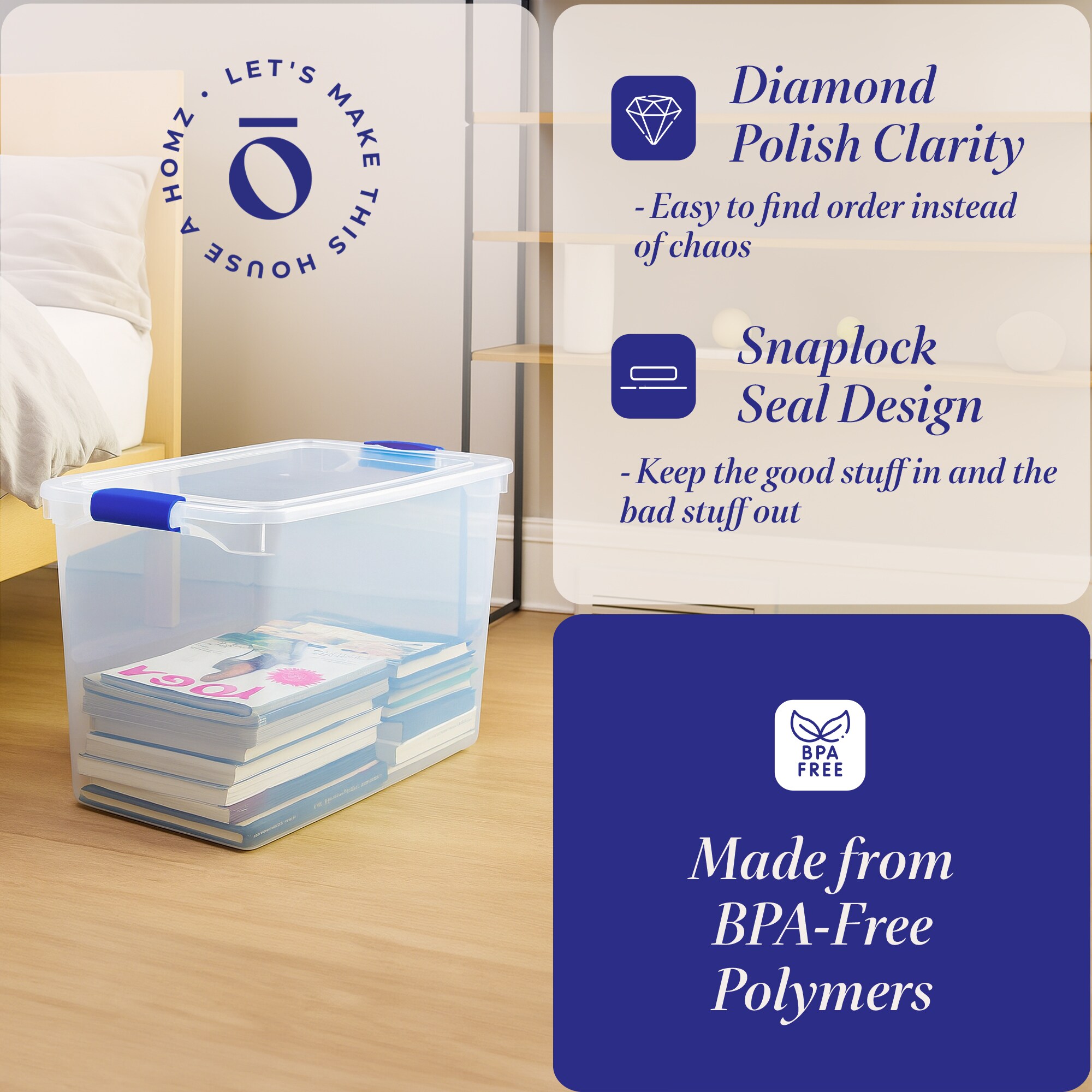 Homz Products 293958 Bins-Baskets - View #2