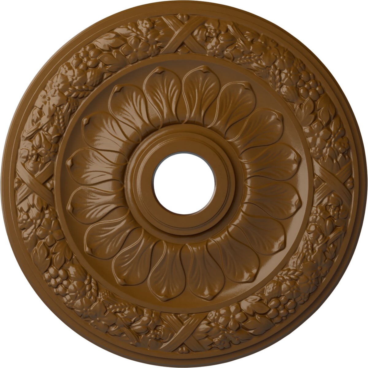 Ekena Millwork CM24SWSTF Swindon 24-in W x 24-in L Smokey Topaz Polyurethane Ceiling Medallion