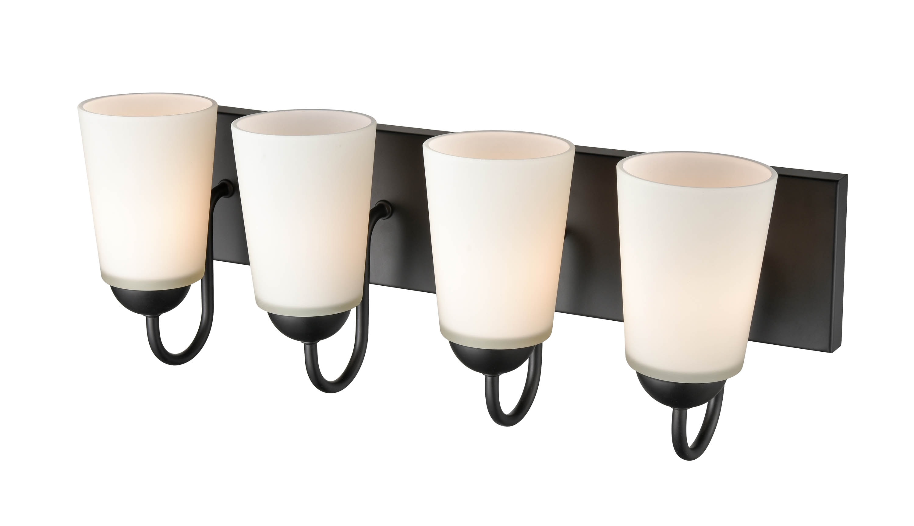 Millennium Lighting 9814-MB Ivey Lake 21.5-in 4 -Light Matte Black Traditional Vanity light