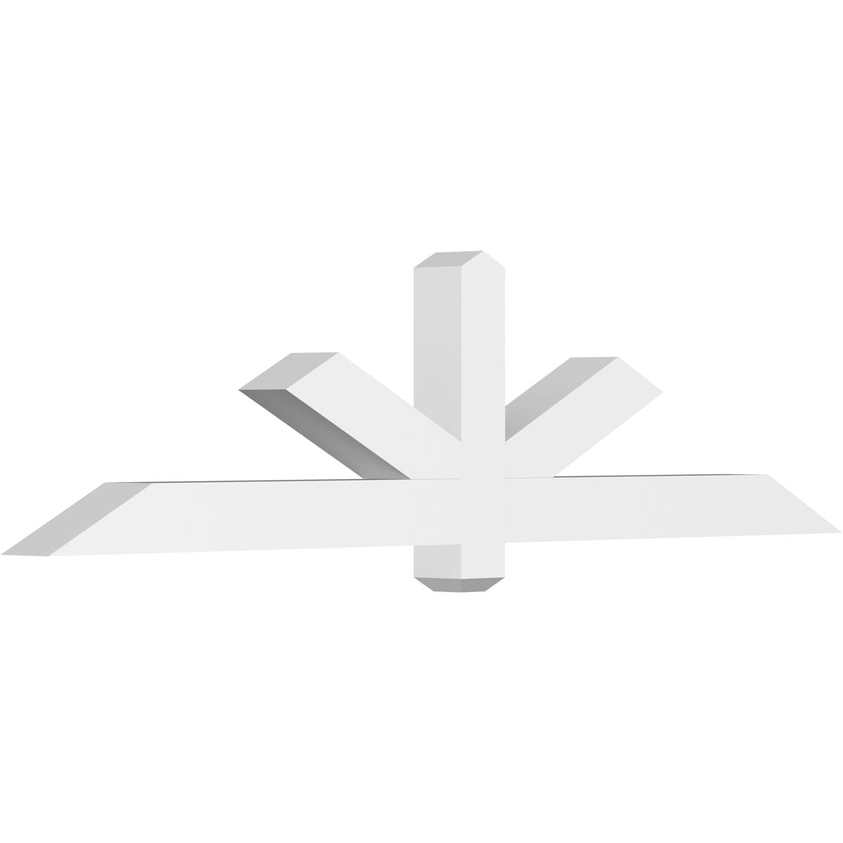 Ekena Millwork GBP072X18X0404KEN00 Kennewick White PVC Gable bracket