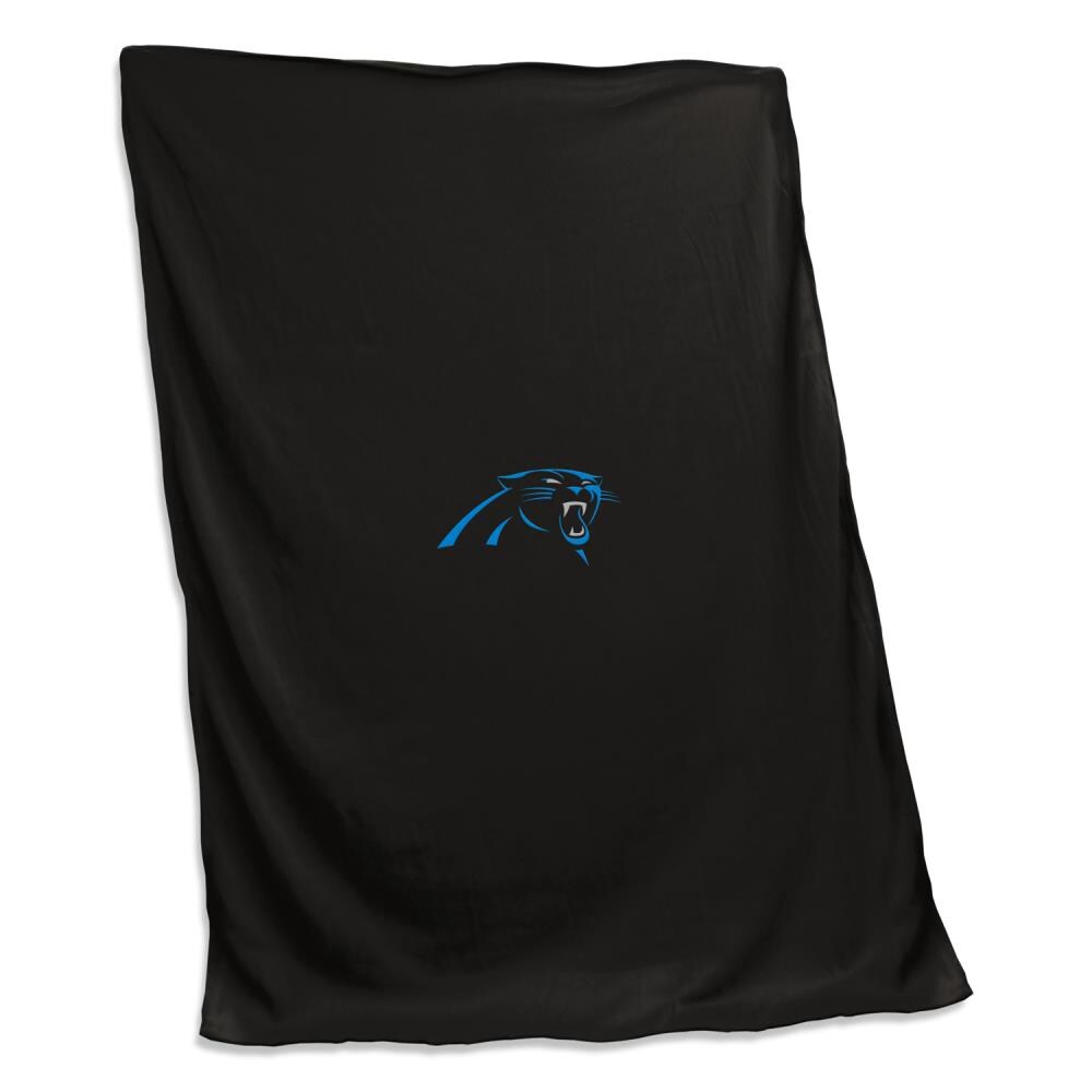 Logo Brands 605-74 Carolina Panthers Sweatshirt Blanket Black 60-in x 80-in Polyester Blanket