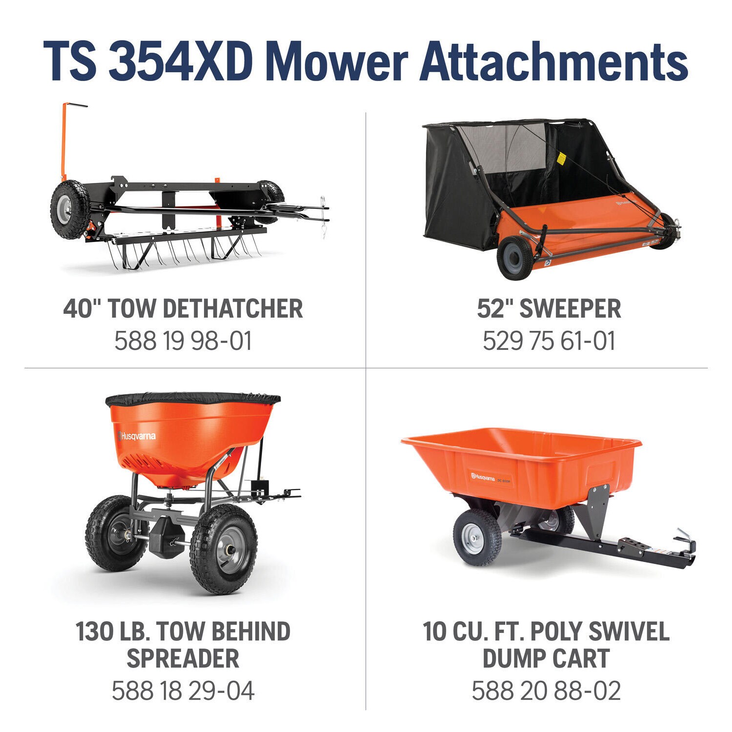 Husqvarna TS354XD 54in 24HP Vtwin Riding Lawn Mower at