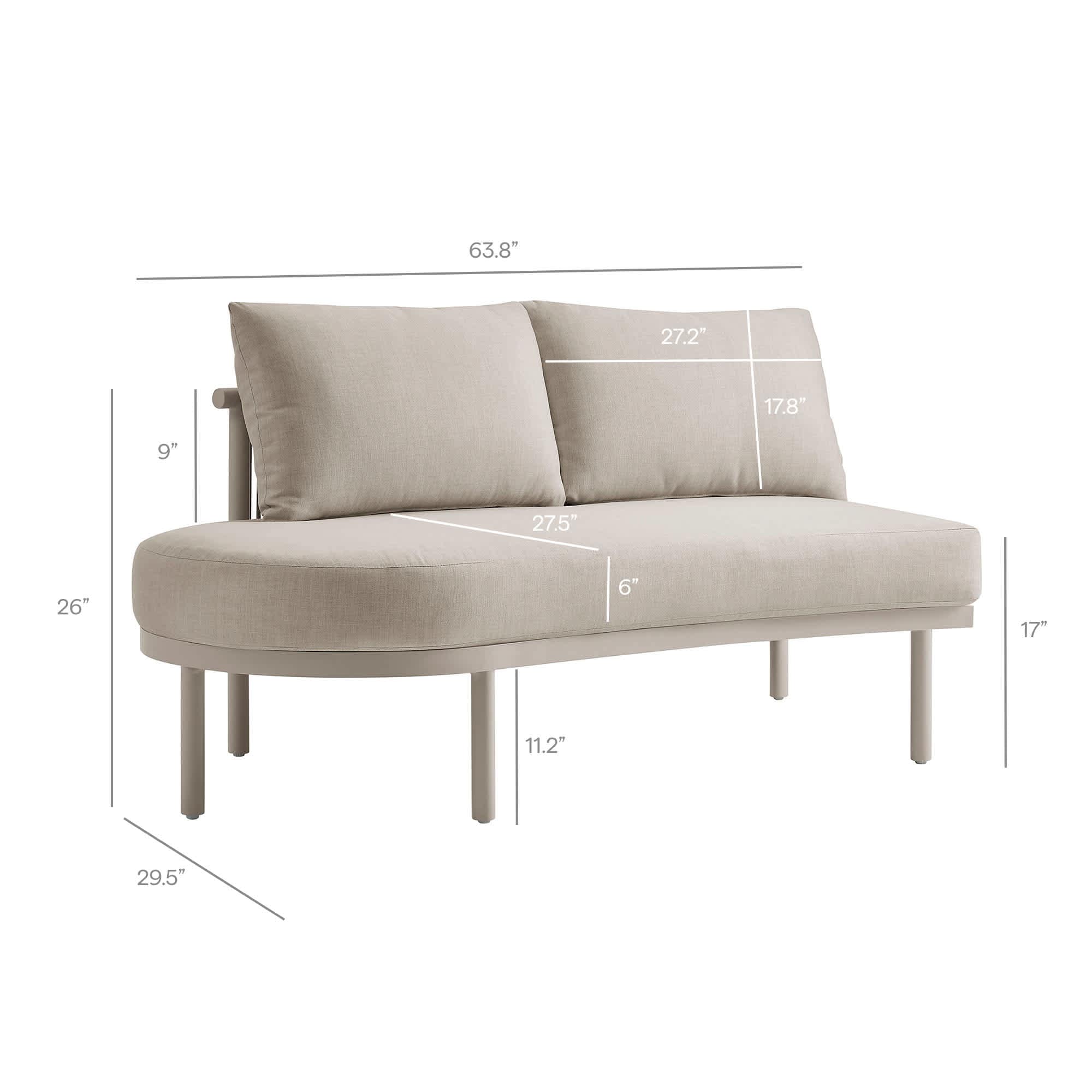 Modway EEI-7607-KHA-STO Patio-Sofas-Daybeds - View #3