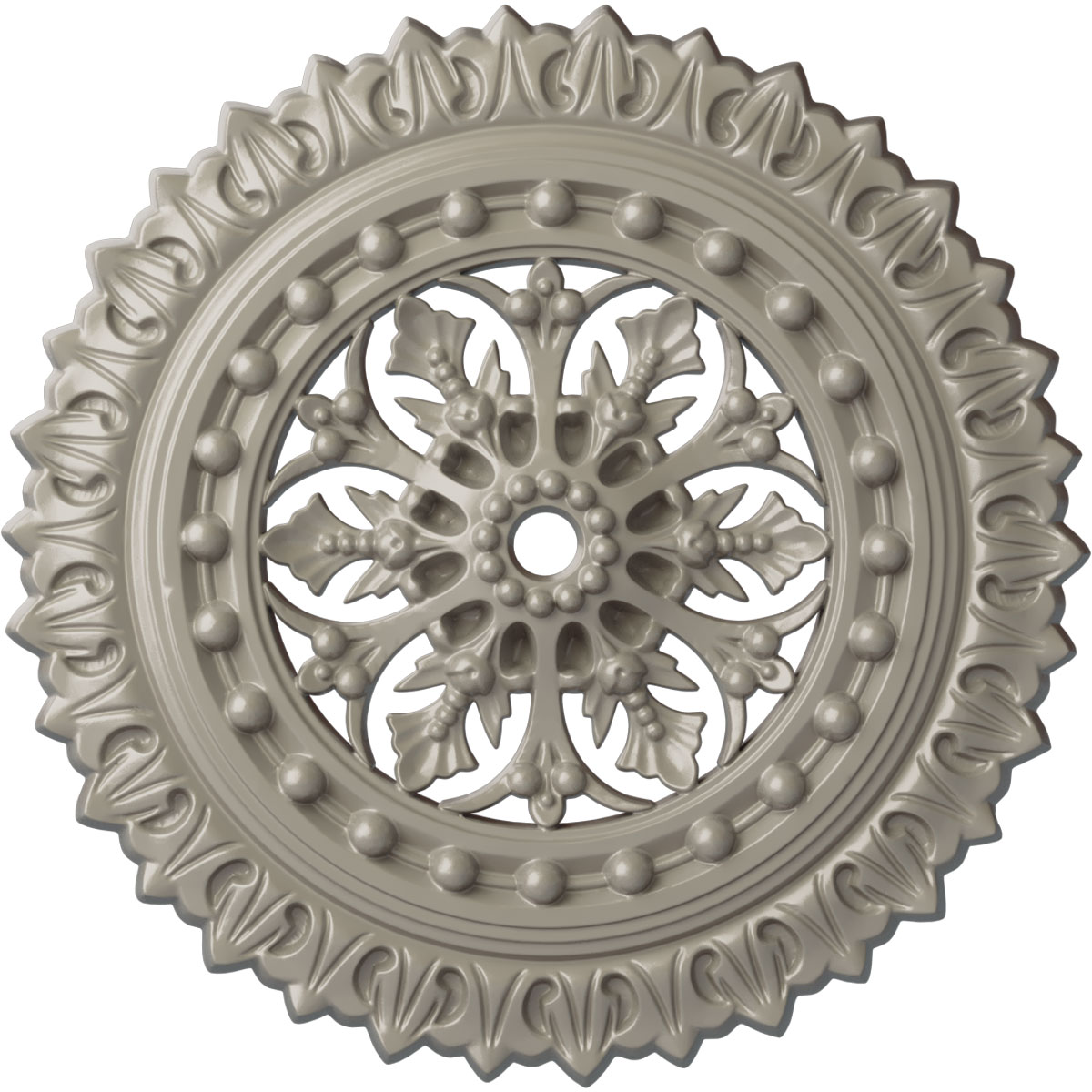 Ekena Millwork CM18SKPWS Sellek 18.5-in W x 18.5-in L Painted Pearl White Polyurethane Whole Ceiling Medallion