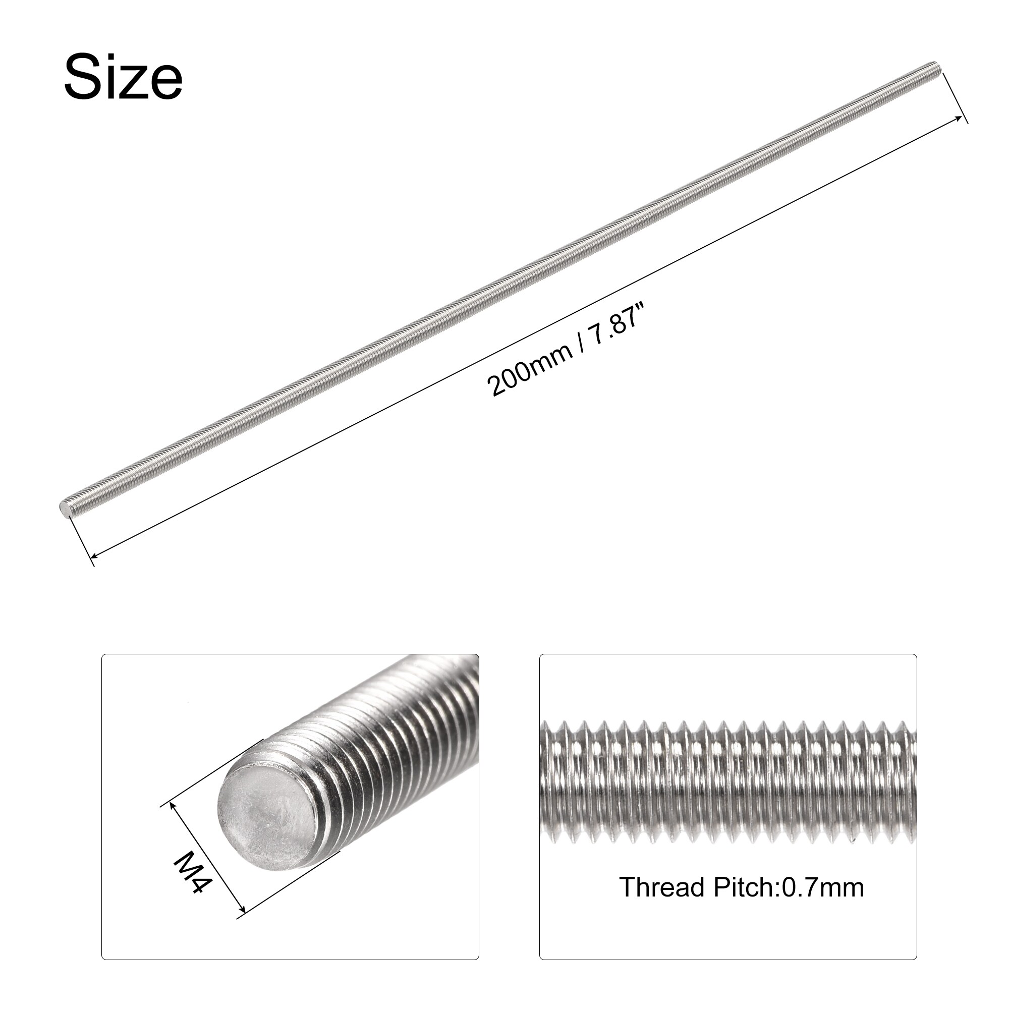 Unique Bargains S26032400UX2747 Threaded-Rod - View #3