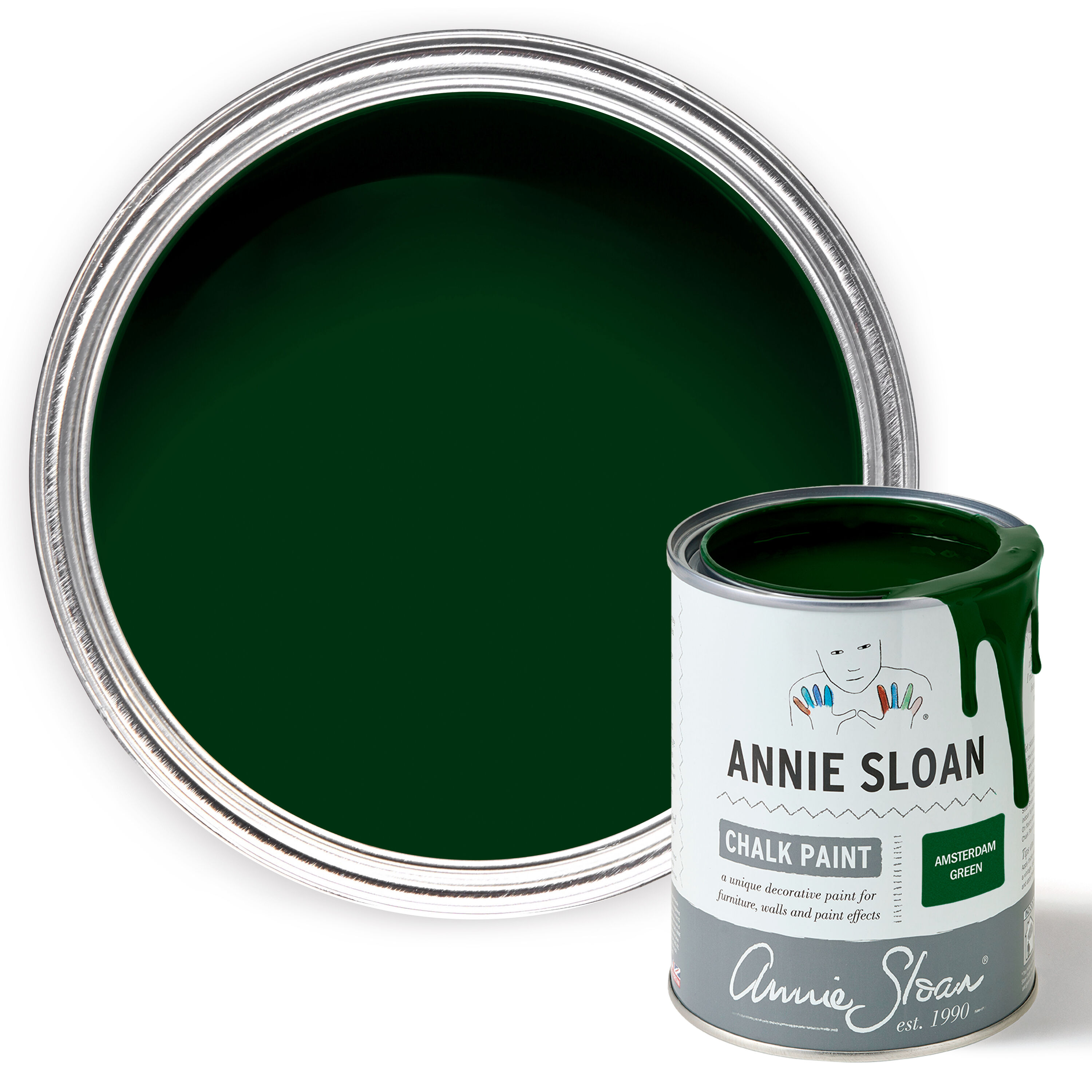 Annie Sloan P018AMS.5001.01 Flat Amsterdam Green Chalky ( 1-pint )