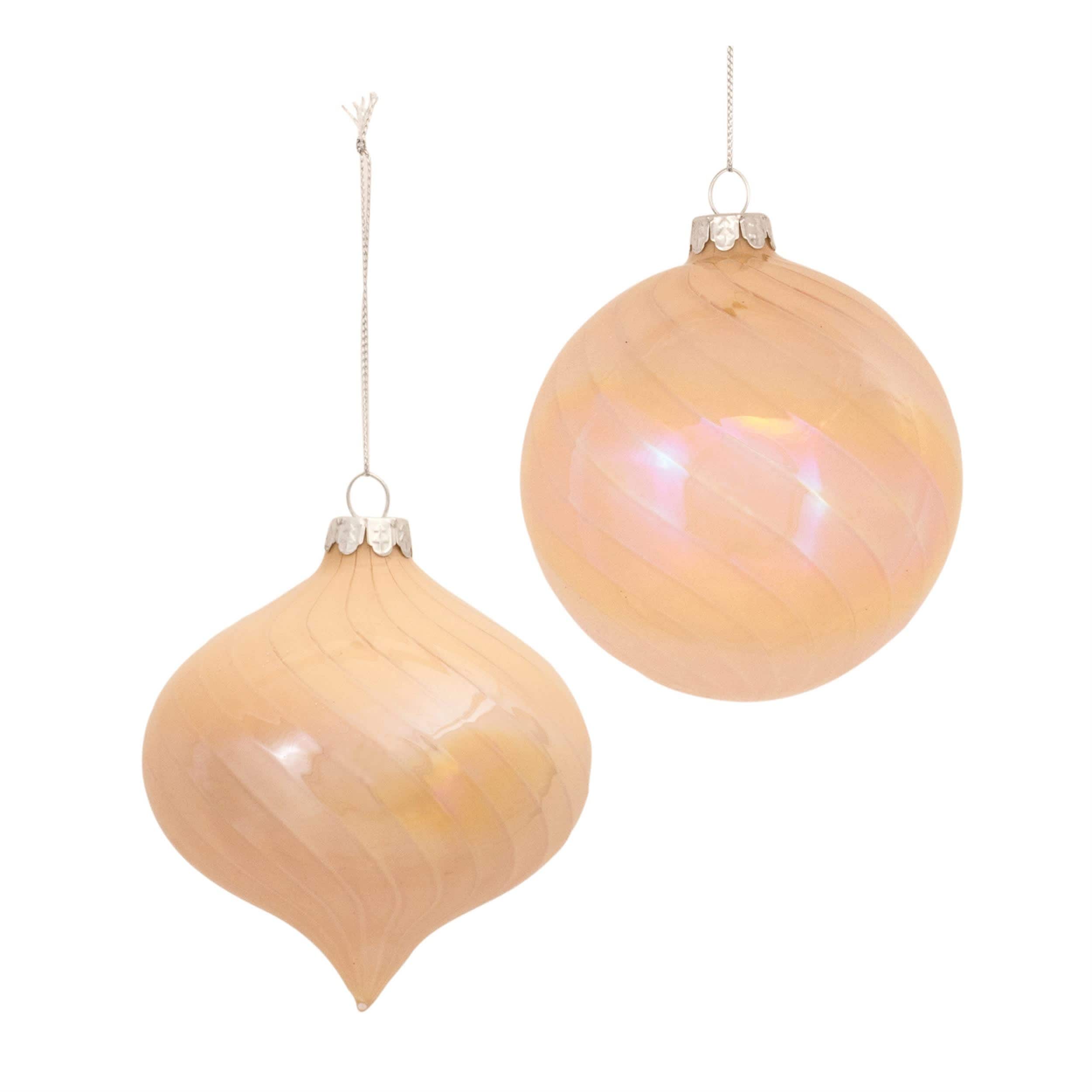 Melrose International 86459DS Ornament (2 Asst) 4D Glass