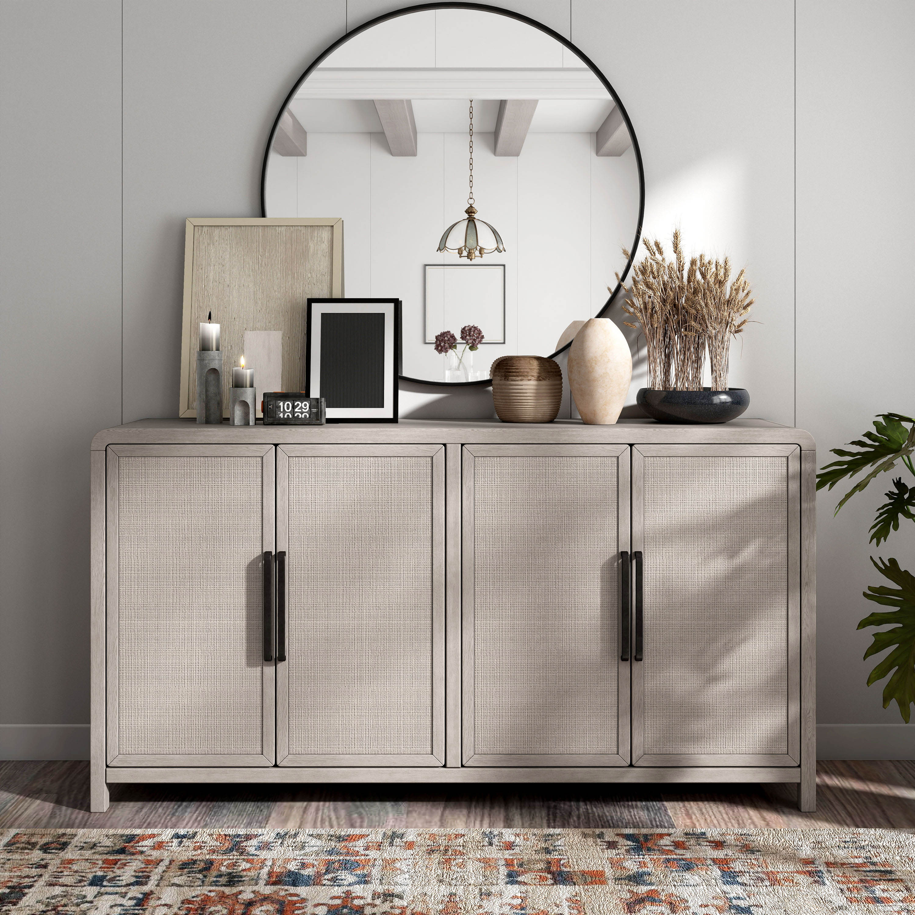 Furniture of America IDF-39016AK-SV Dining-Kitchen-Storarge - View #4