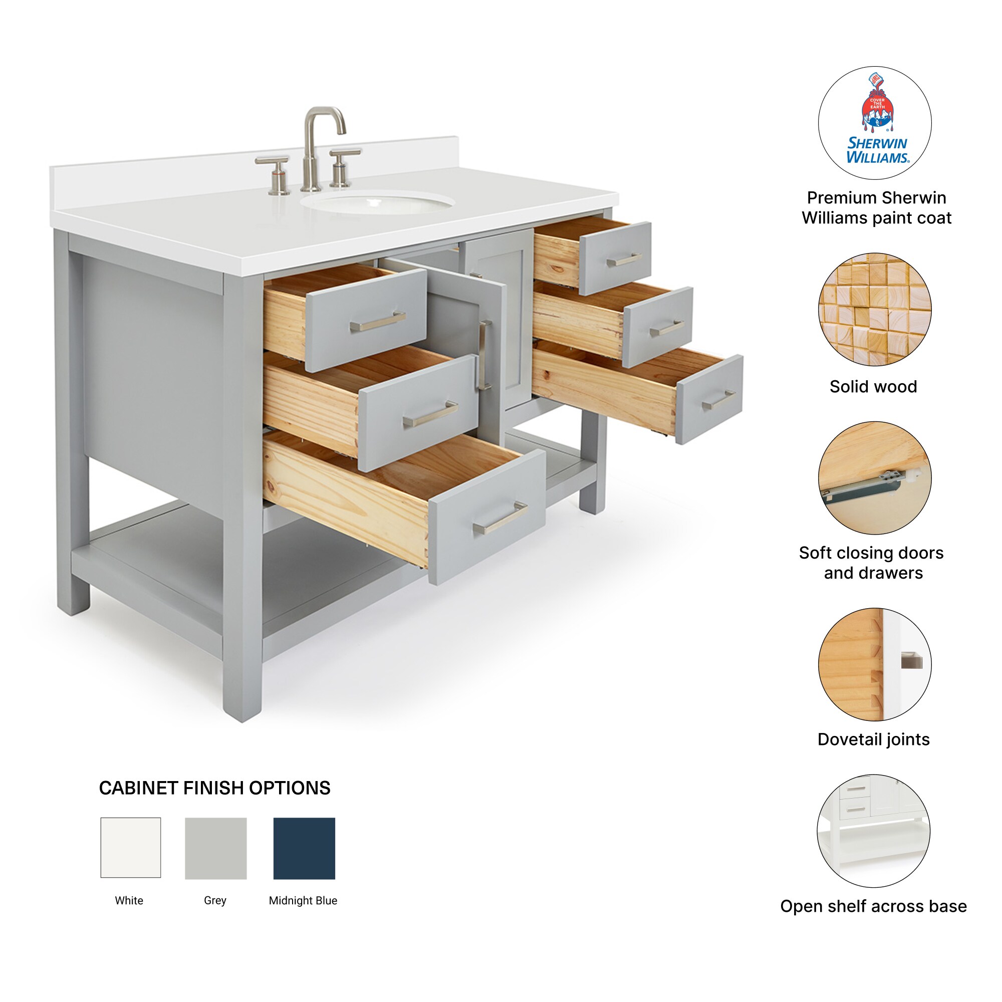 ARIEL S055SWQOVOGRY Bath-Vanity-Combo - View #4