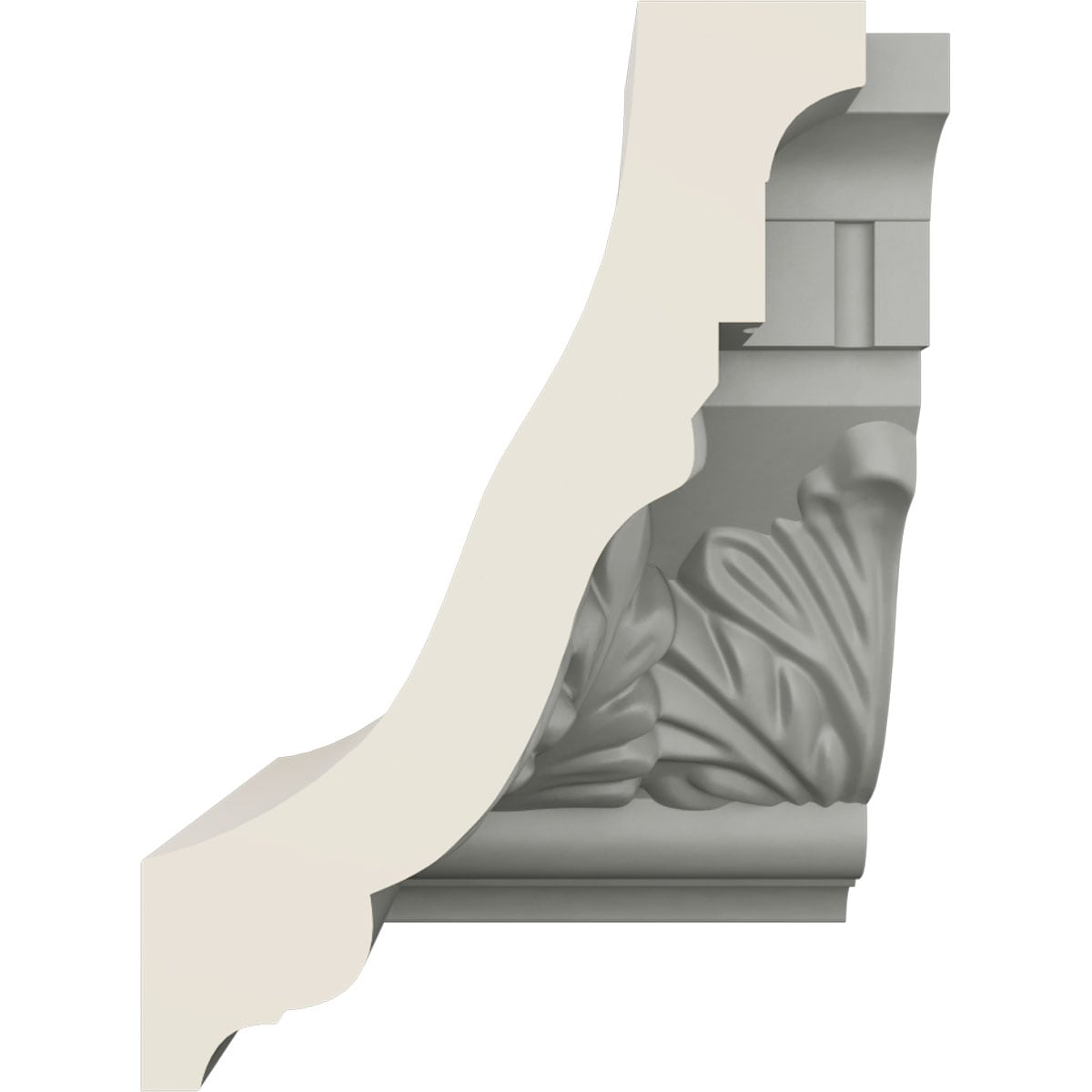 White Polyurethane 4.5" x 3.25" Crown Moulding Inside Corner