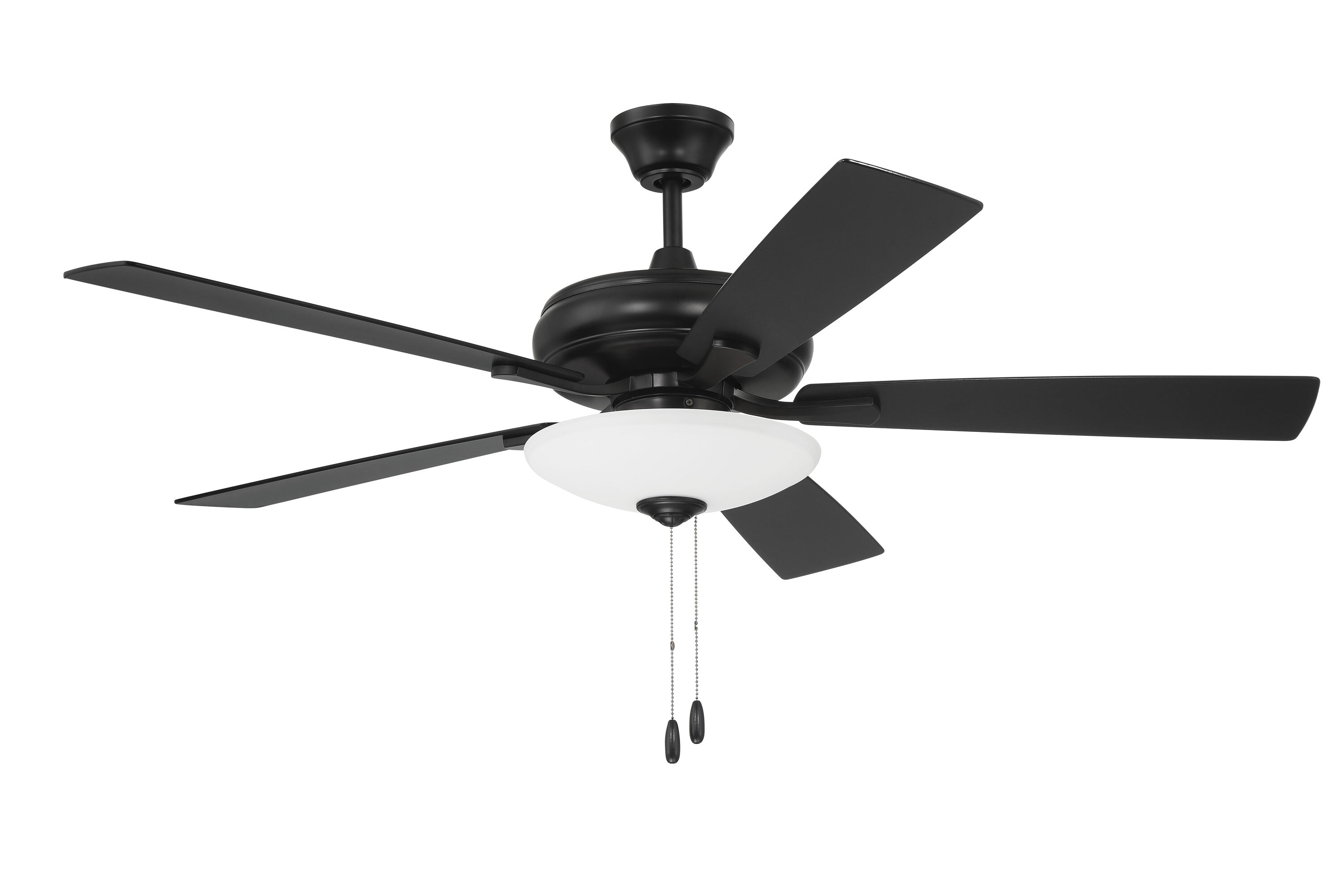 Craftmade ECF111FB5-FBGW Eos 52-in Flat Black with Flat Black Blades Ceiling Fan With Light ( 5 -Blade )