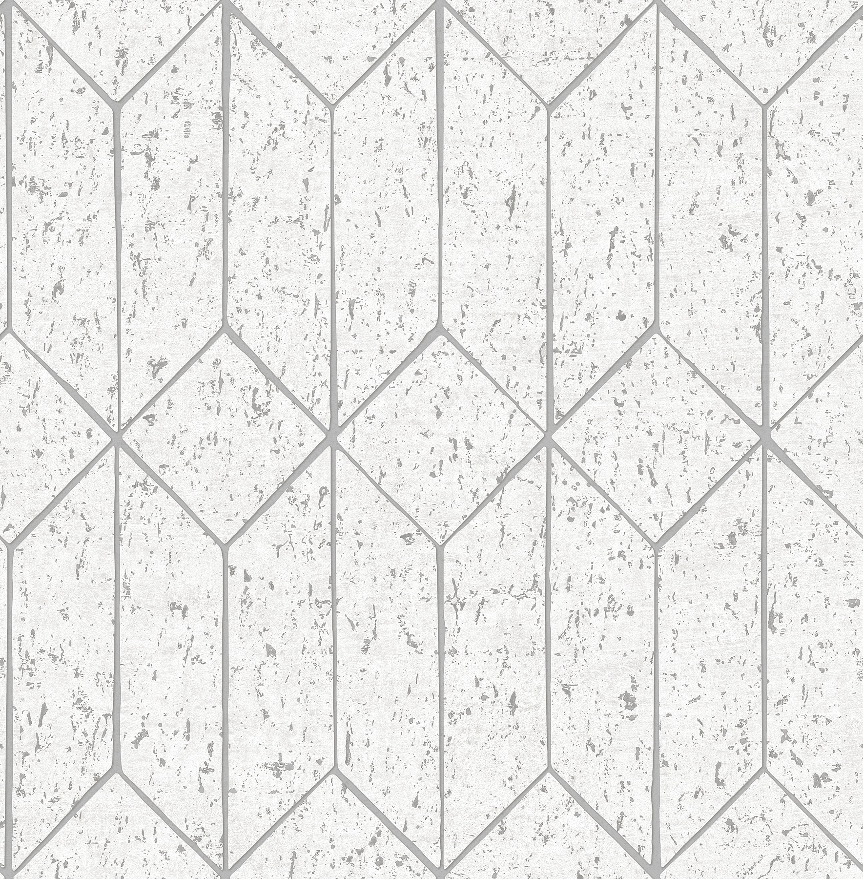 Advantage 4125-26700 Fusion 56.4-Sq. Feet White Non-woven Textured Geometric 3D Unpasted Wallpaper