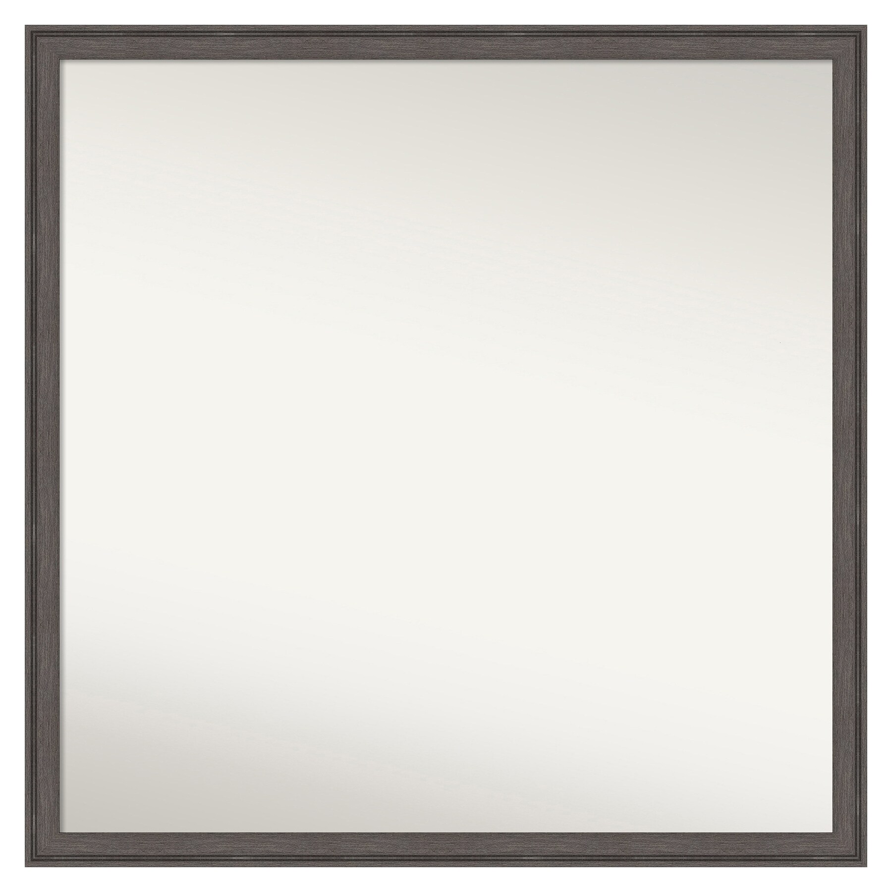 Amanti Art 27.75-in W x 27.75-in H Square Salon Scoop Silver Framed Vanity Mirror
