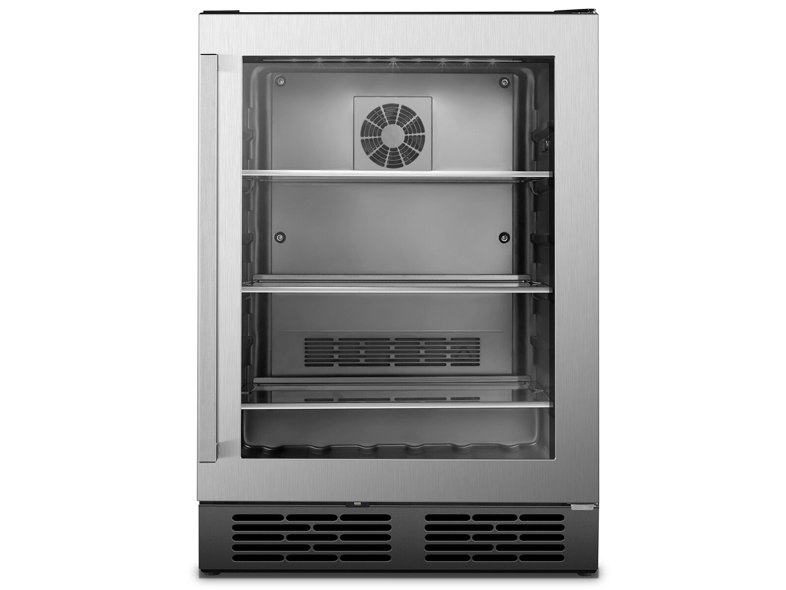 NewAir 100 Can Beverage Fridge with Glass Door - Stainless Steel