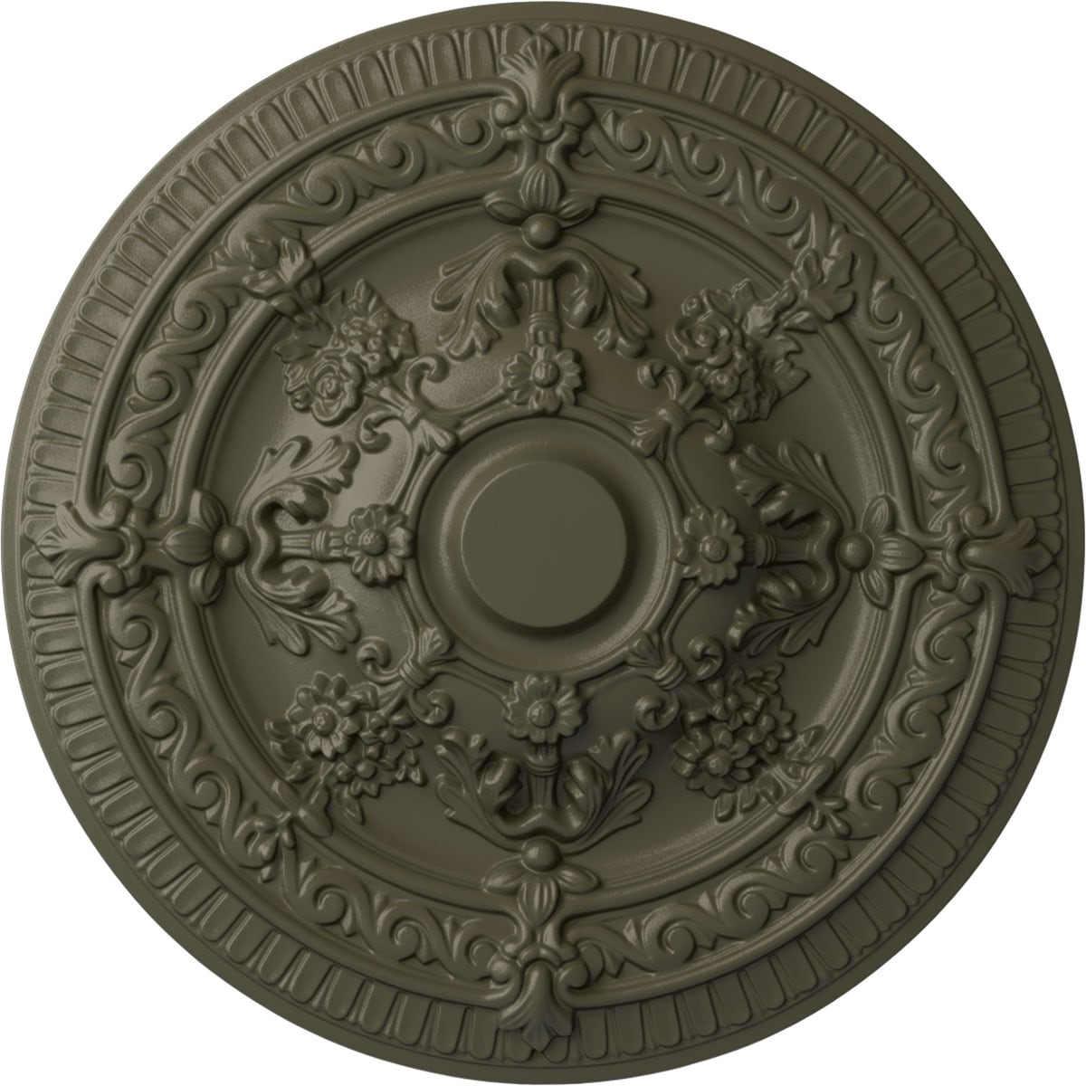 Ekena Millwork CM26VIWHF Vincent 26-in W x 26-in L Painted Witch Hazel Polyurethane Whole Ceiling Medallion