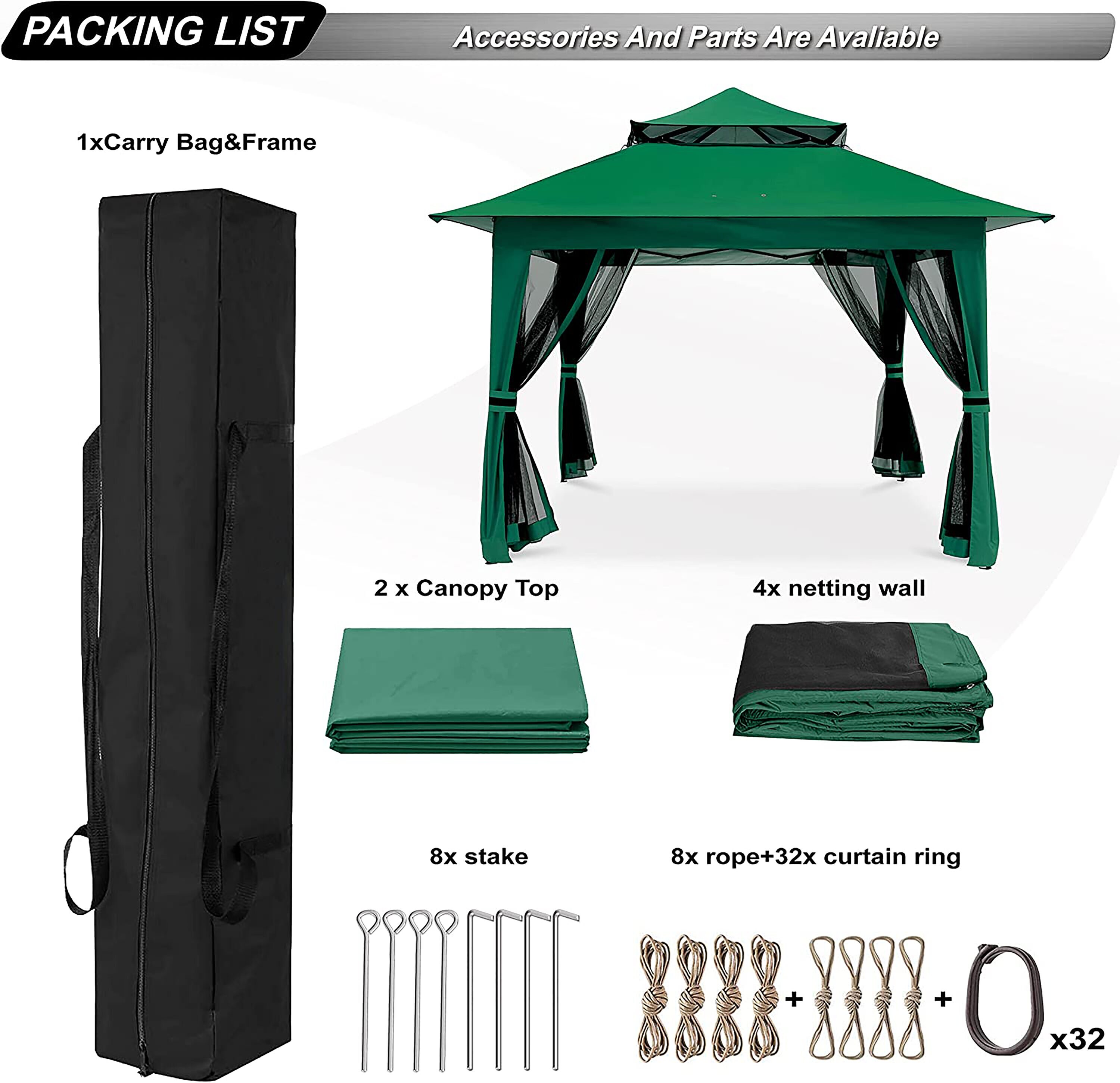 ABCCANOPY 13X13TYSW-GREEN Canopies-Sl - View #4