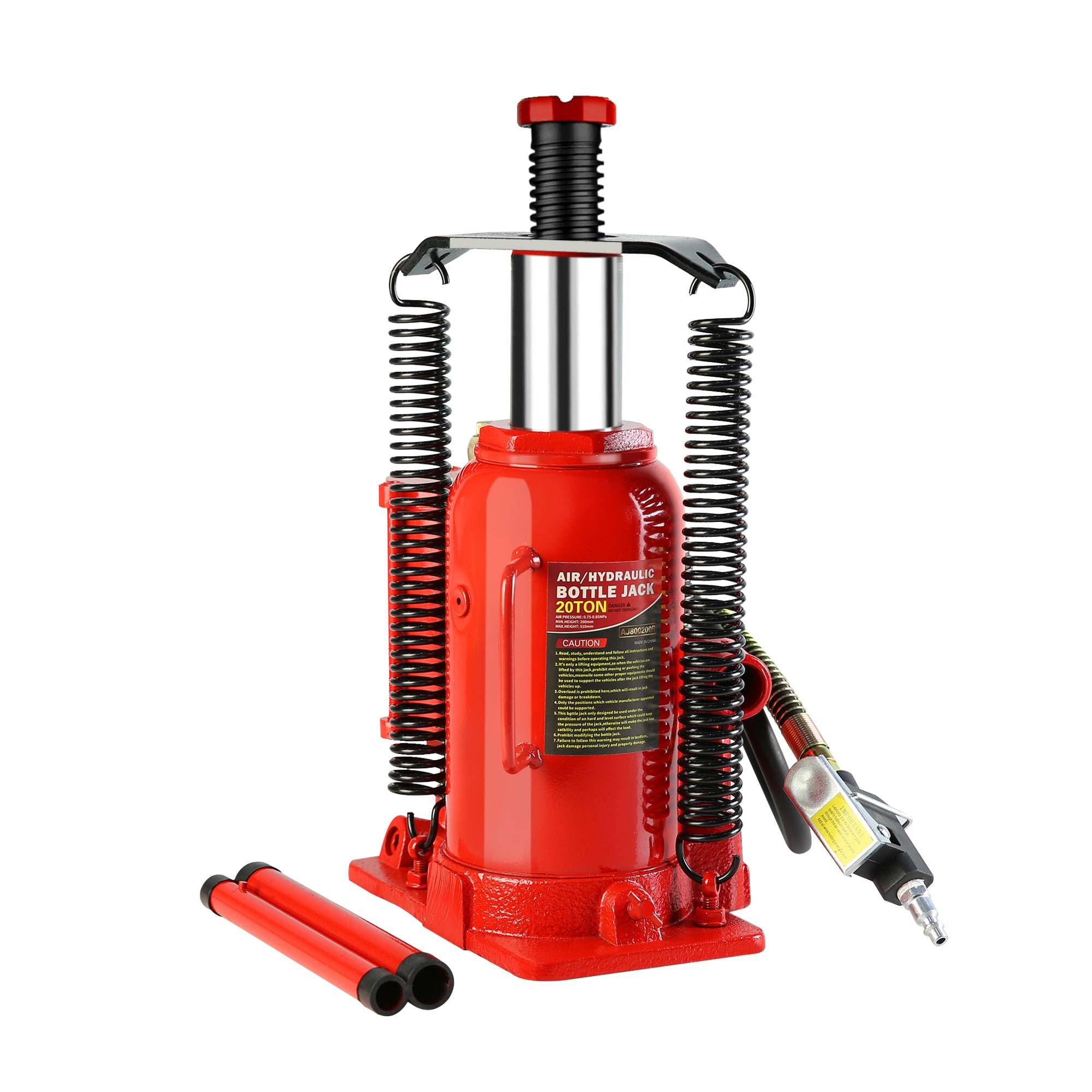 Gaierptone CRXL21TPSHB Red 20-Ton Steel Air/Hydraulic Bottle jack