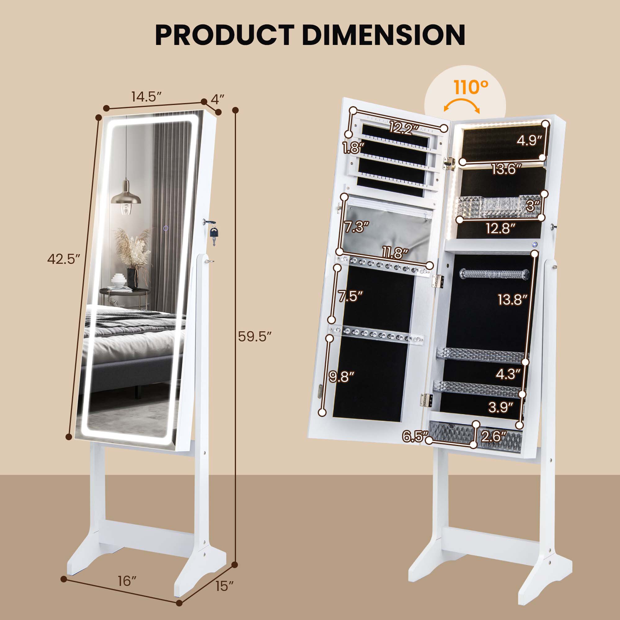 Goplus LWS00477 Jewelry-Organization - View #2