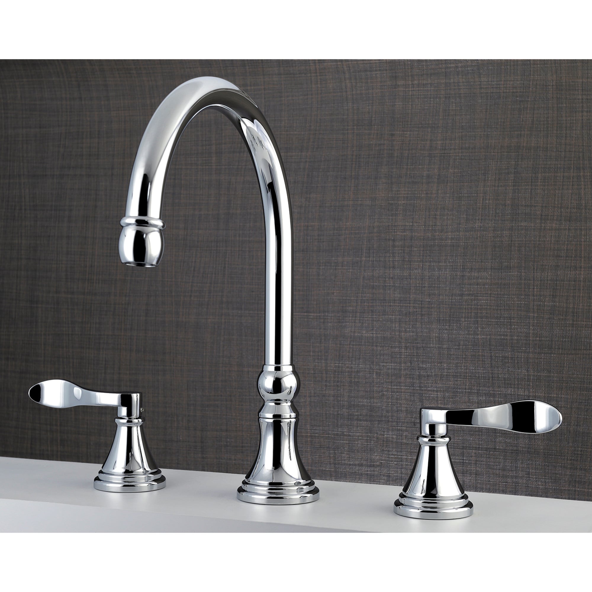 Kingston Brass WLCC409T5 Vintage Oil-rubbed bronze 3-handle Deck-mount Roman Low-arc Bathtub Faucet with Hand Shower ( Valve Included )