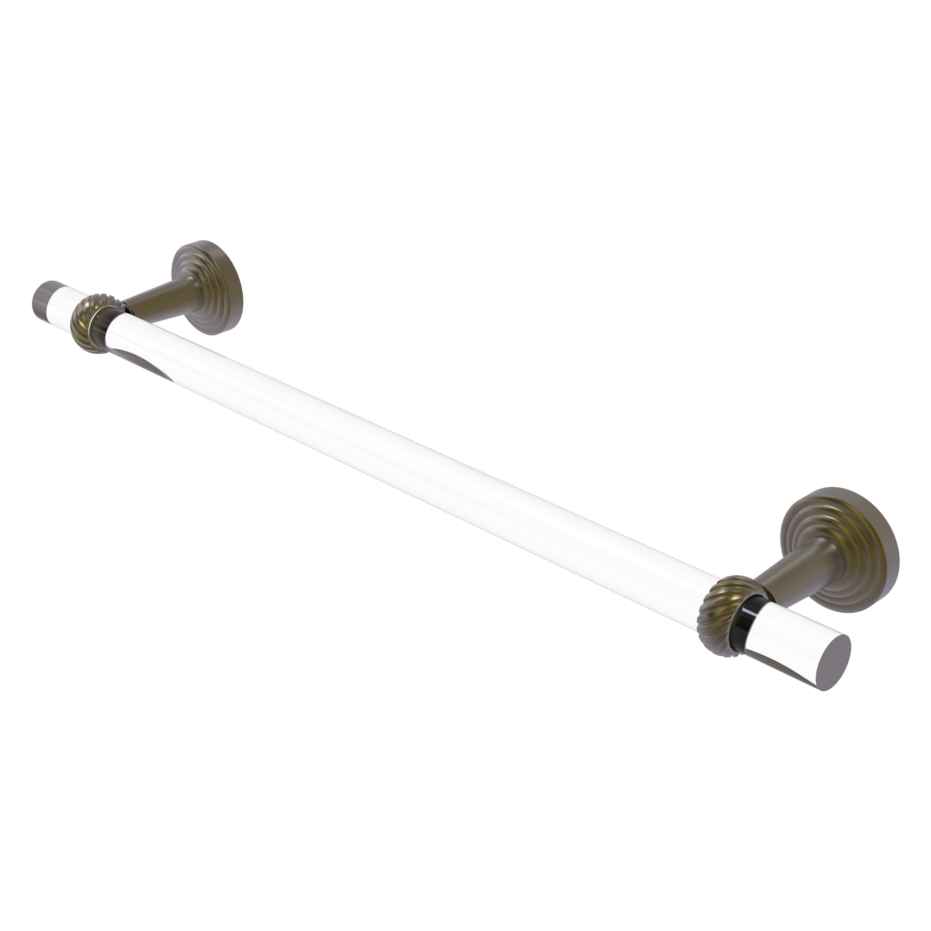 Allied Brass PB-41T-24-ABR Pacific Beach 24-in Antique Brass Wall mount Single Towel Bar