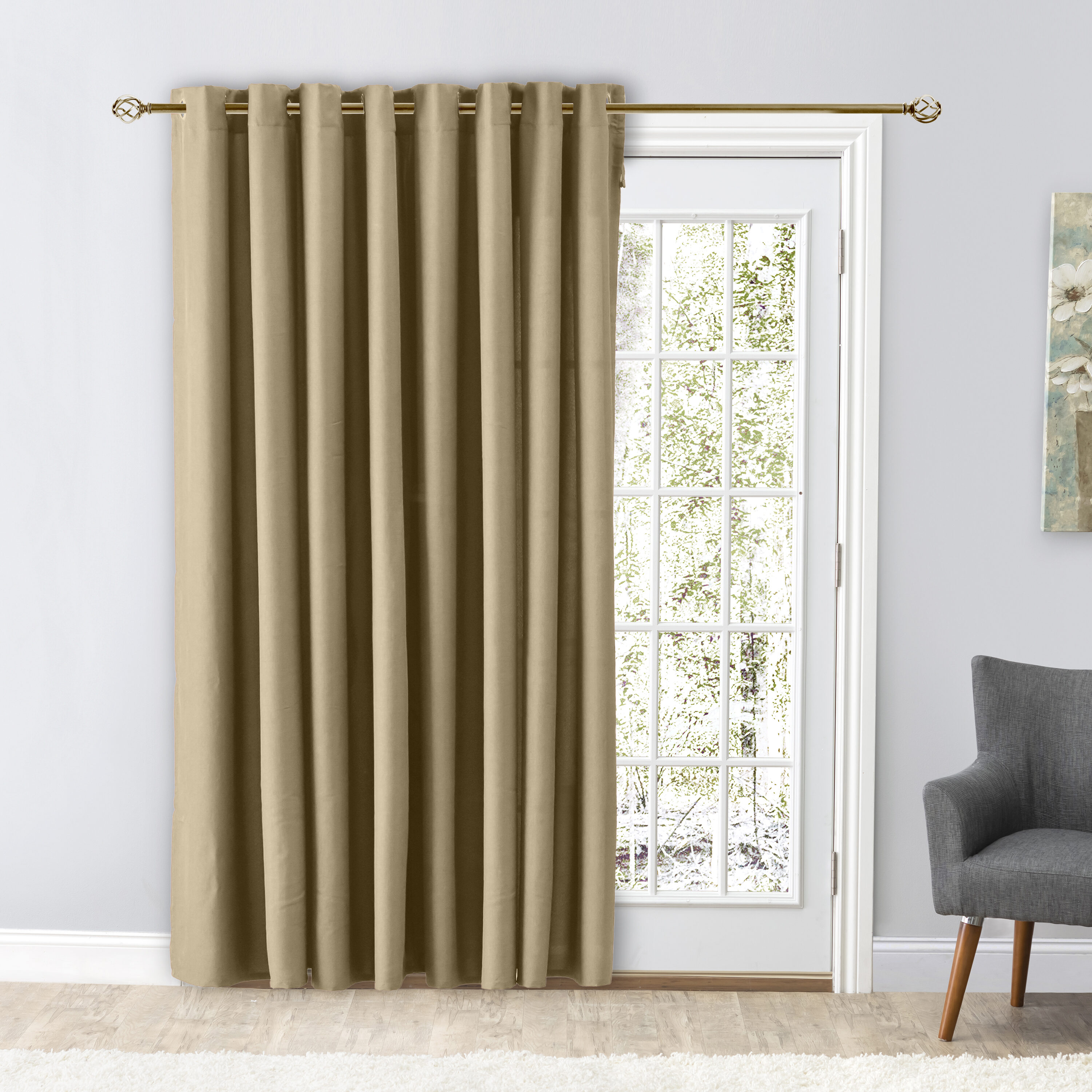 Ricardo Trading 03800-79-484-05 84-in Harvest Light filtering Grommet Single curtain panel