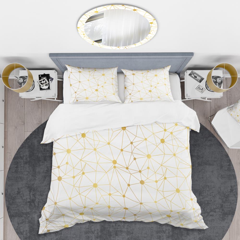 Twin Multicolor Geometric Microfiber Duvet Cover Set