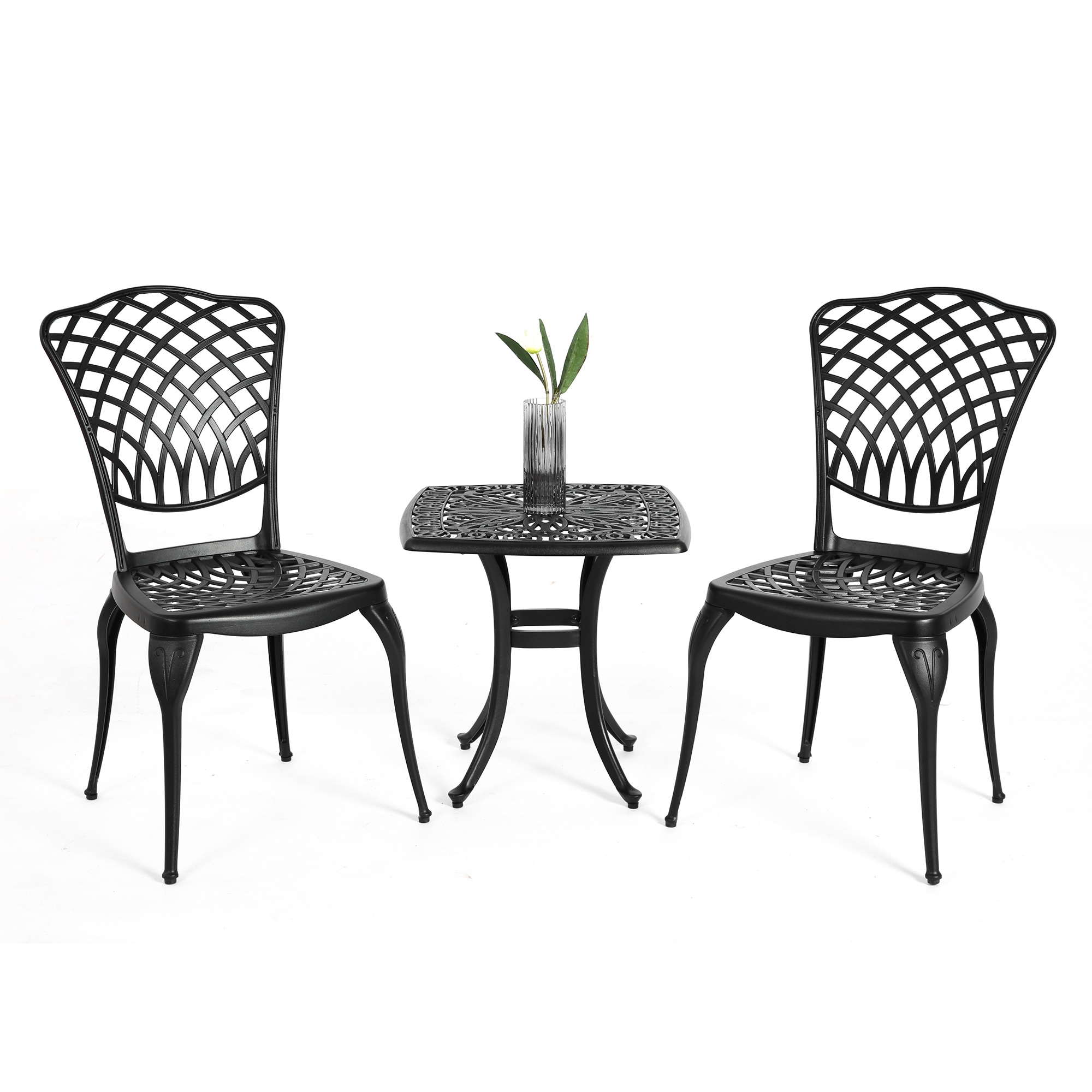 SINOFURN SYA020231WT 3-Piece Patio Conversation Set with Cushions