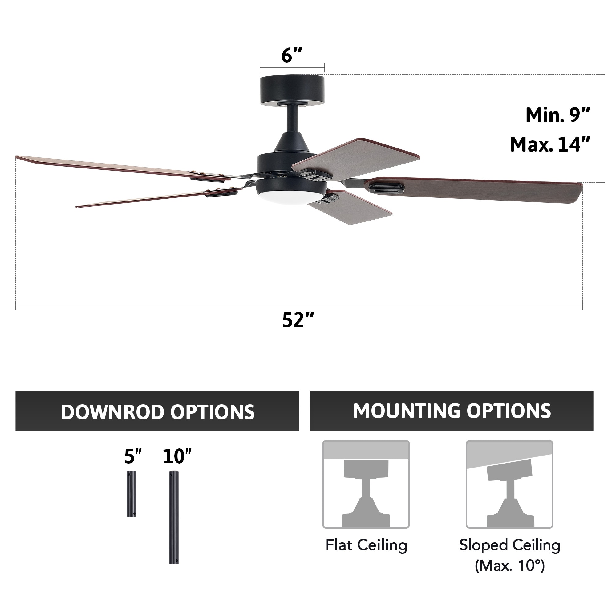 CO-Z CFN-1318-BW Ceiling-Fans - View #11