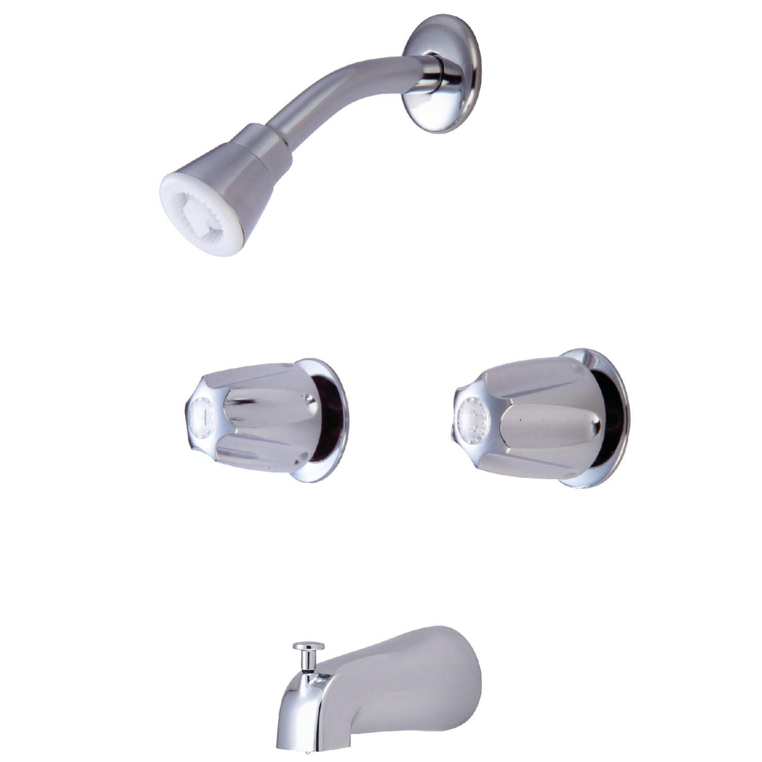 Kingston Brass - Generic Polished Chrome 2-handle Single function 2.25-in Round Bathtub and showe...