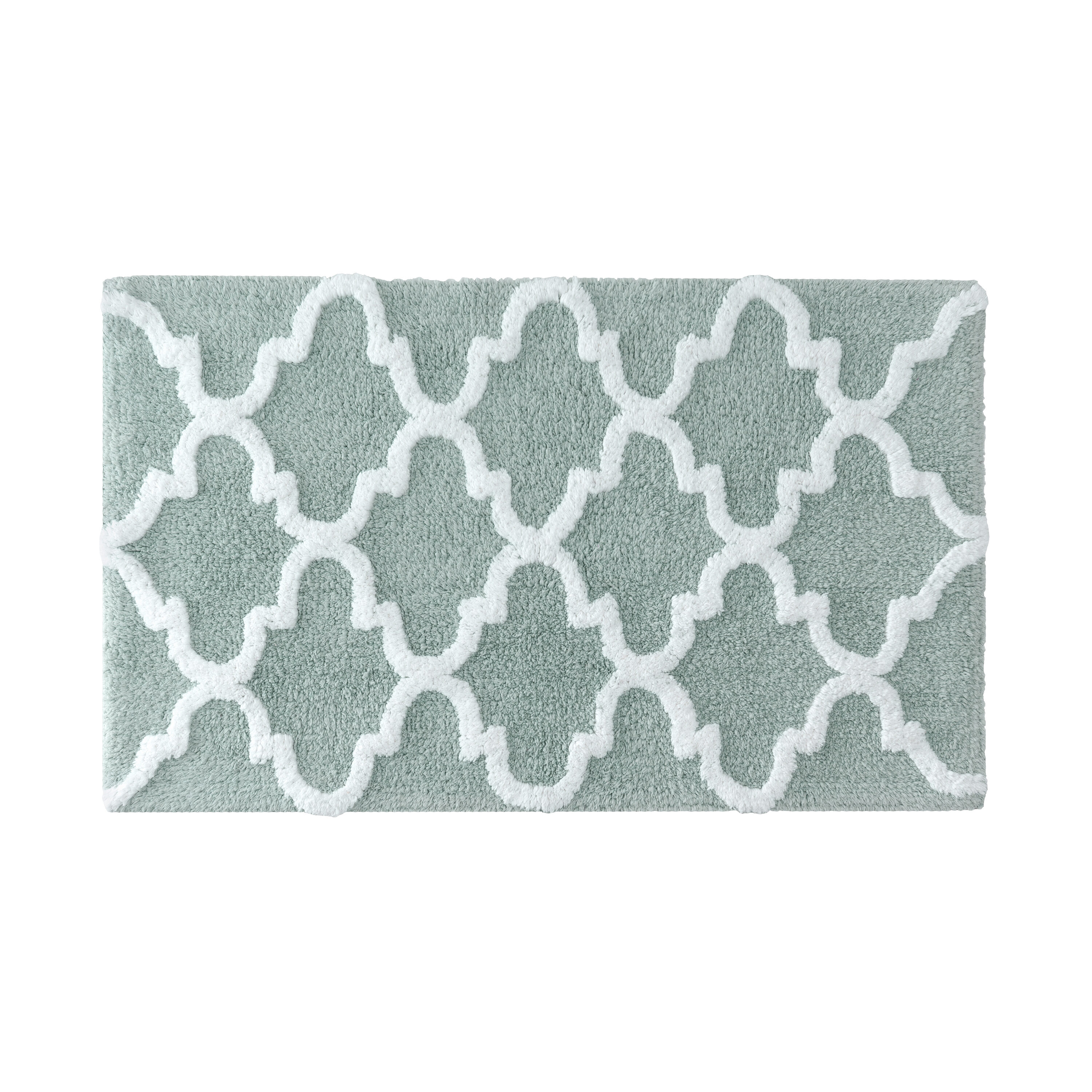 MH LONDON MH-BR-1019 Bath Mats 21-Inches x 34.00-Inches Arctic and White Cotton Bath mat