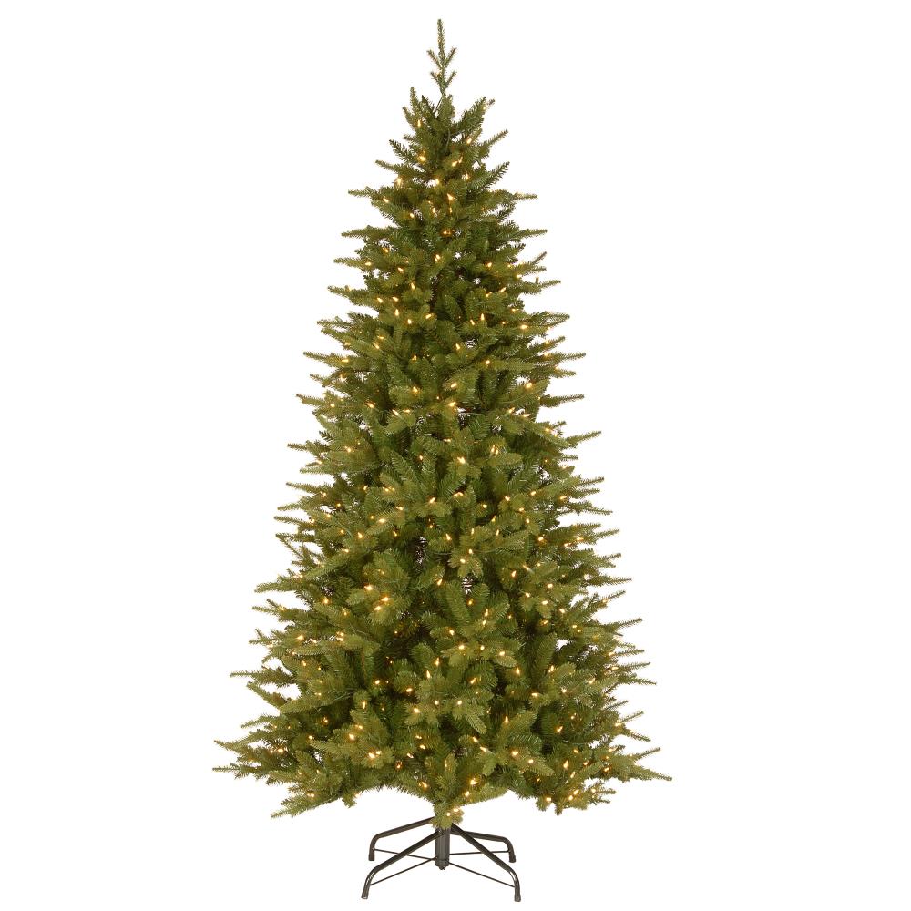 National Tree Company PESR8-D04-75 7.5-ft Spruce Pre-lit Slim Artificial Christmas Tree with LED Lights
