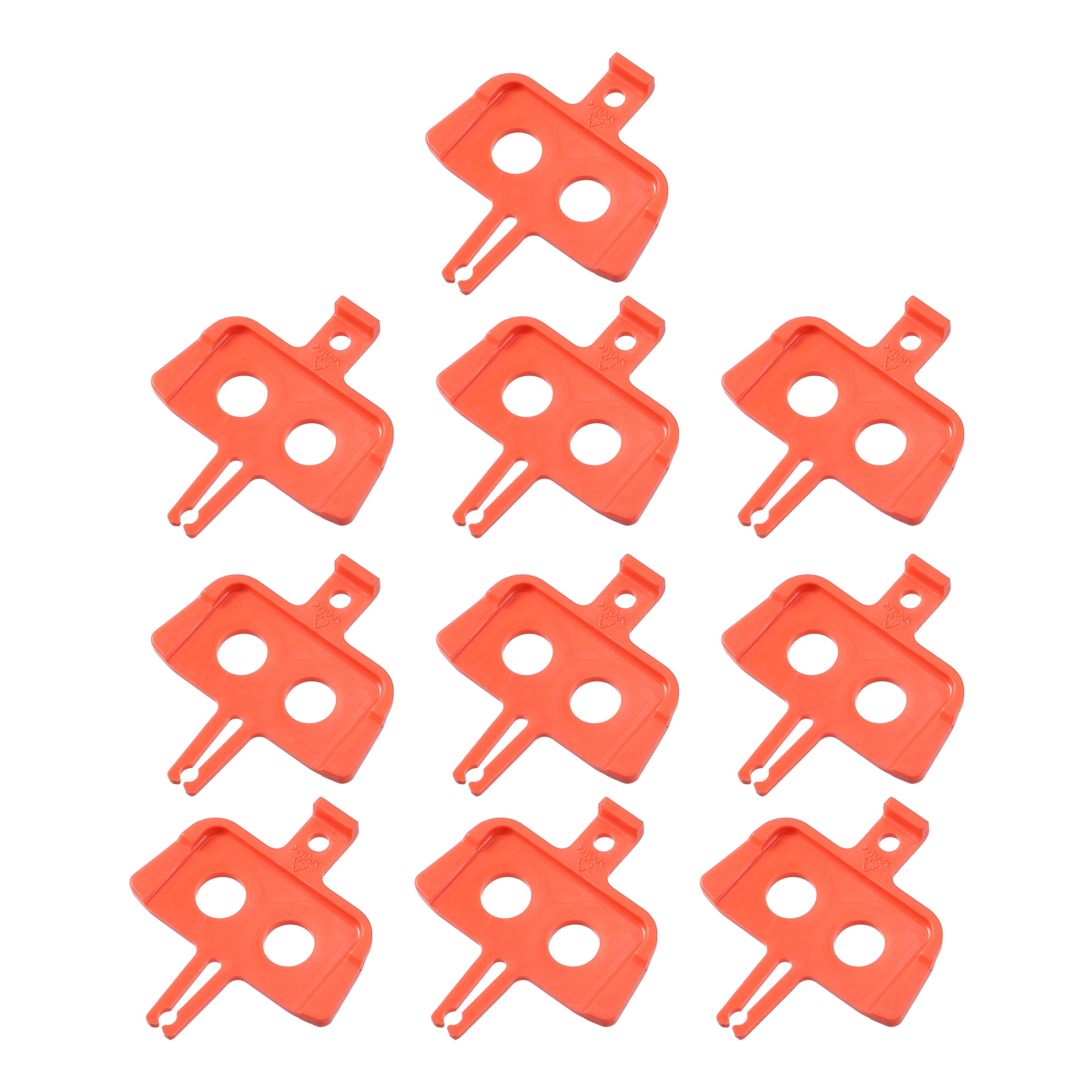 Unique Bargains 10pcs Bicycle Brake Pad Spacer Mountain Bike Hydraulic Oil Disc Protector Prevent Empty Pinch Red